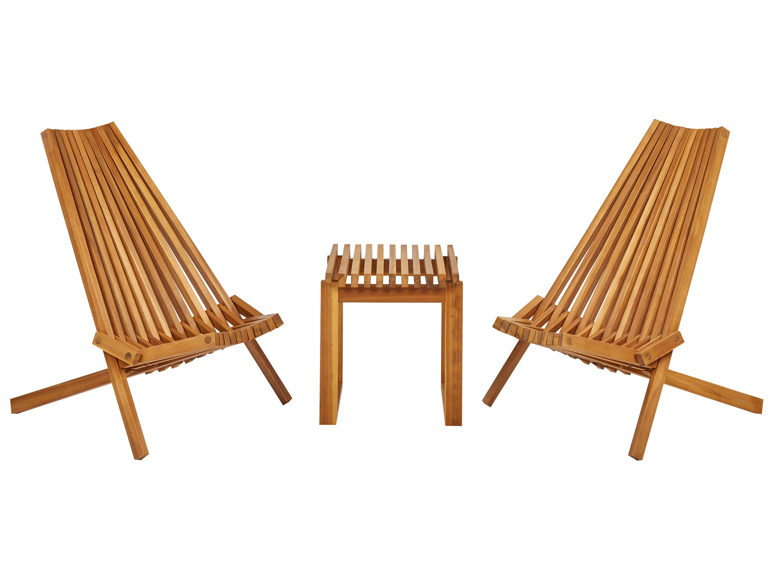 Bistro Set BELLANO Wood Brown - Gemini Interiors