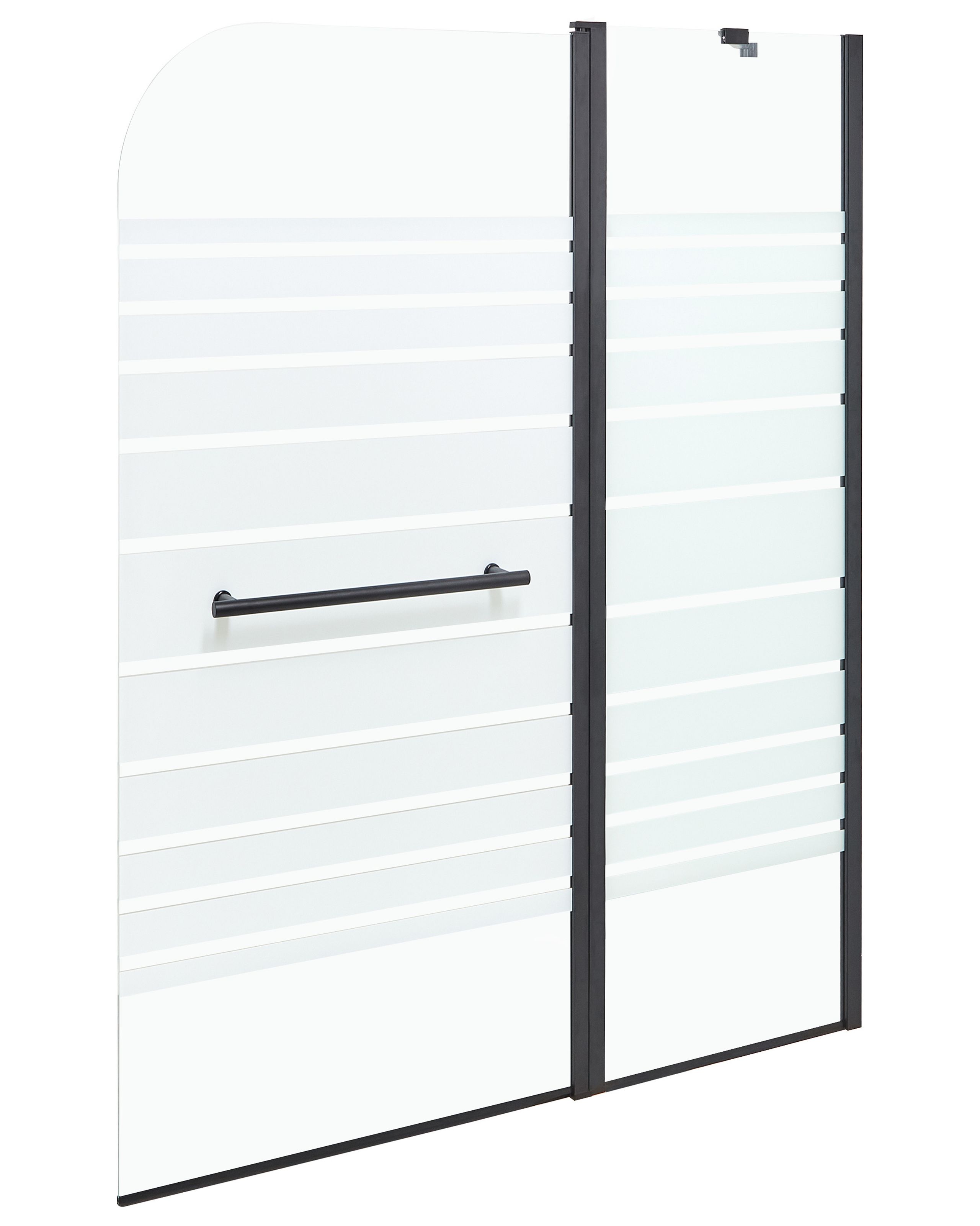 Shower Bath Screen TUAPI 140 x 100 cm Black - Gemini Interiors