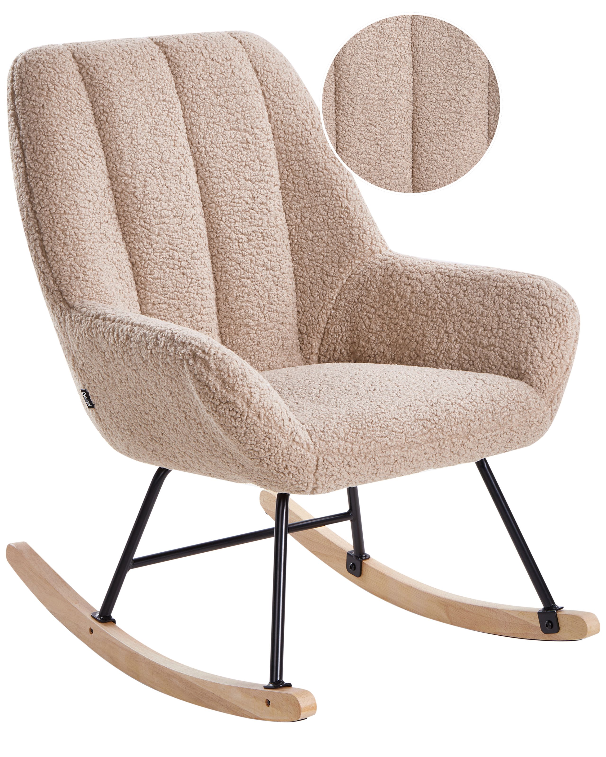 IKNNO Rocking Chair Boucle Beige - Gemini Interiors