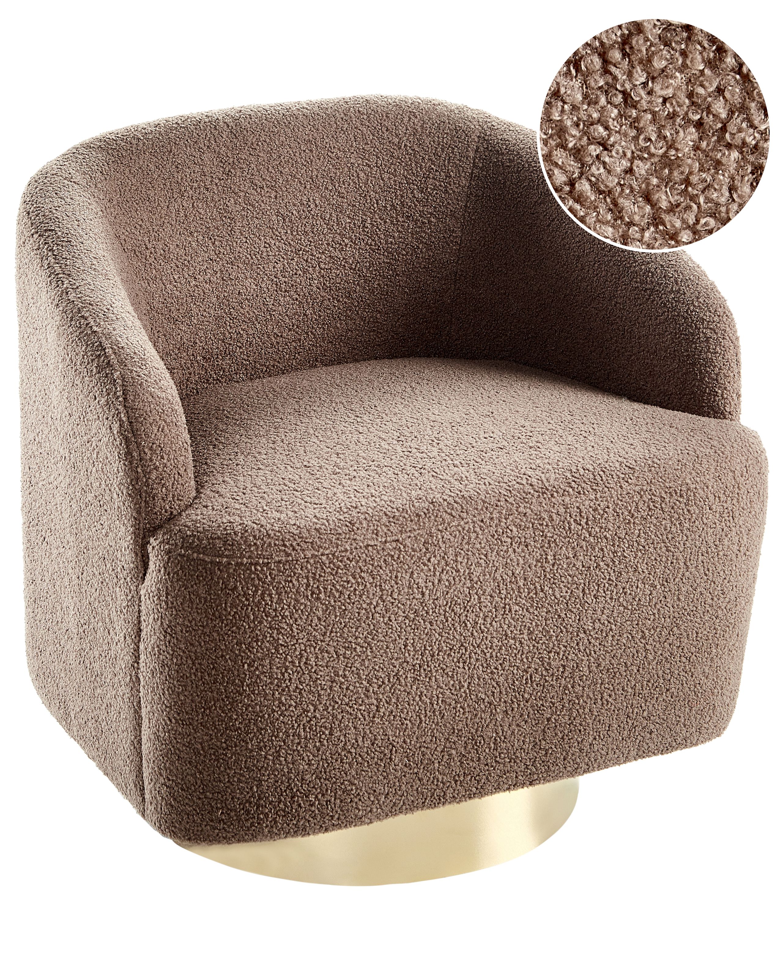 Armchair LAVIK Fabric Brown - Gemini Interiors