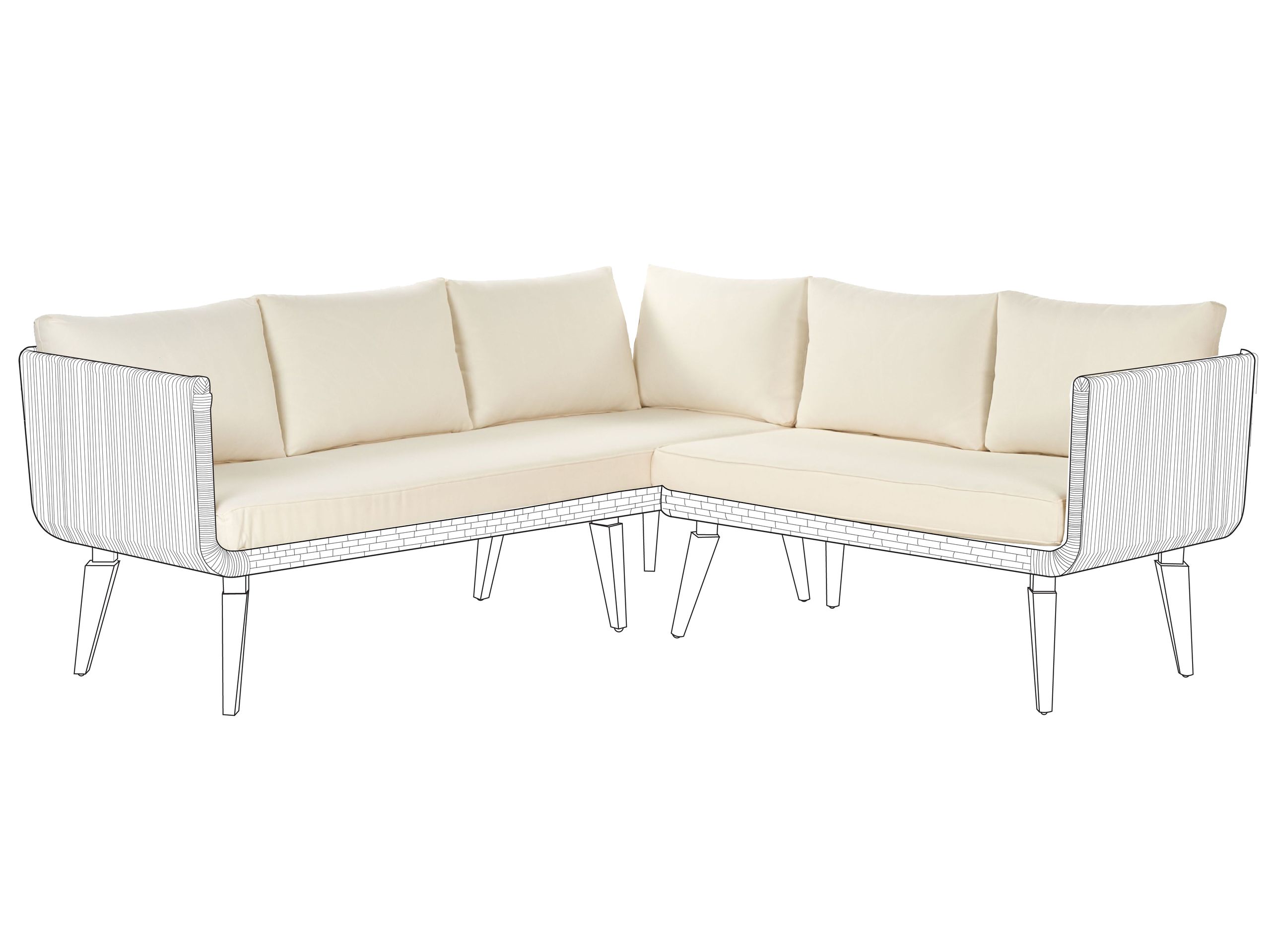 ALACMO Outdoor Cushion Cover Set Light Beige - Gemini Interiors
