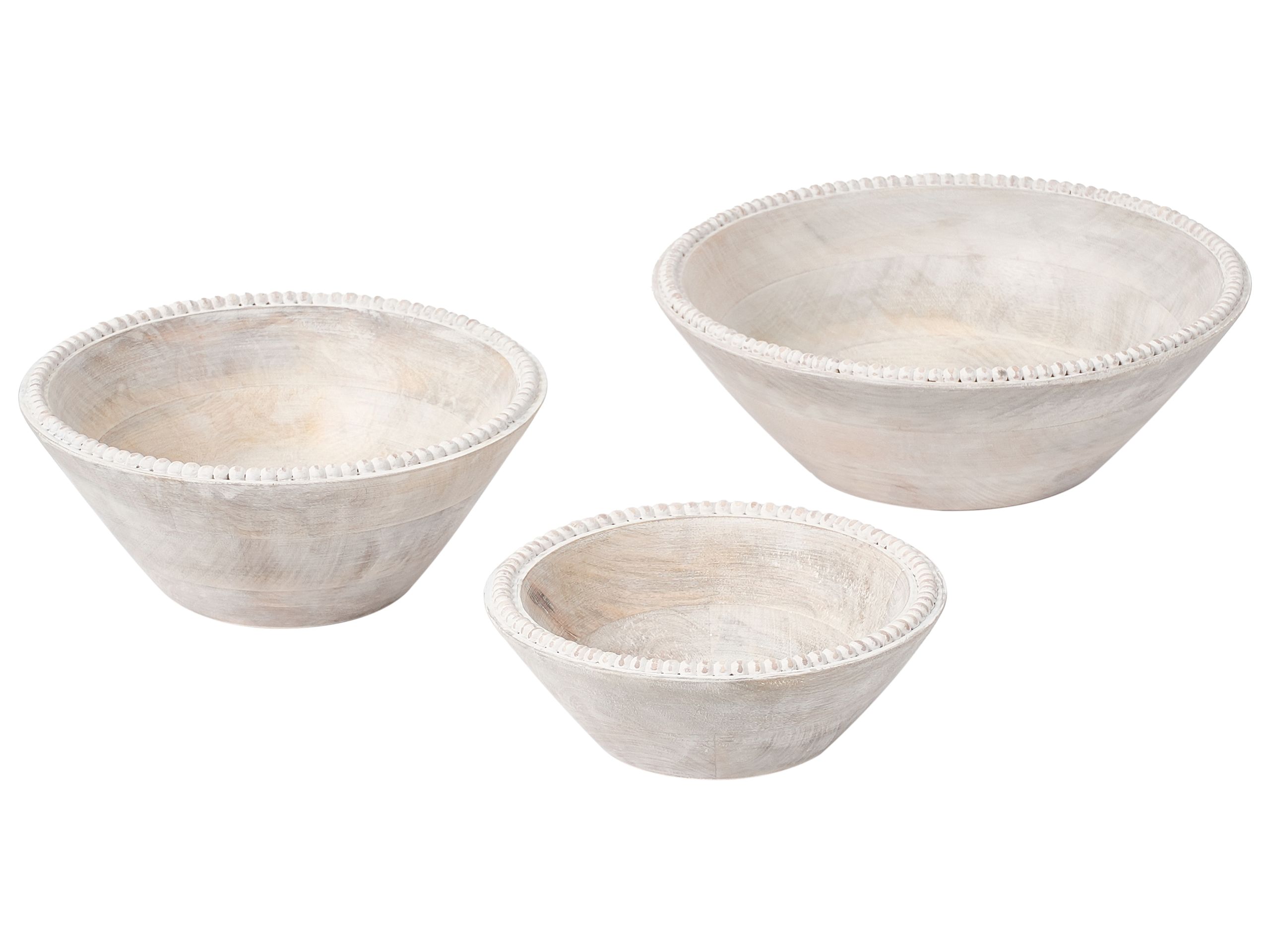 DROXFORDEN Set of 3 Bowls Mango Wood - Light Brown - Gemini Interiors