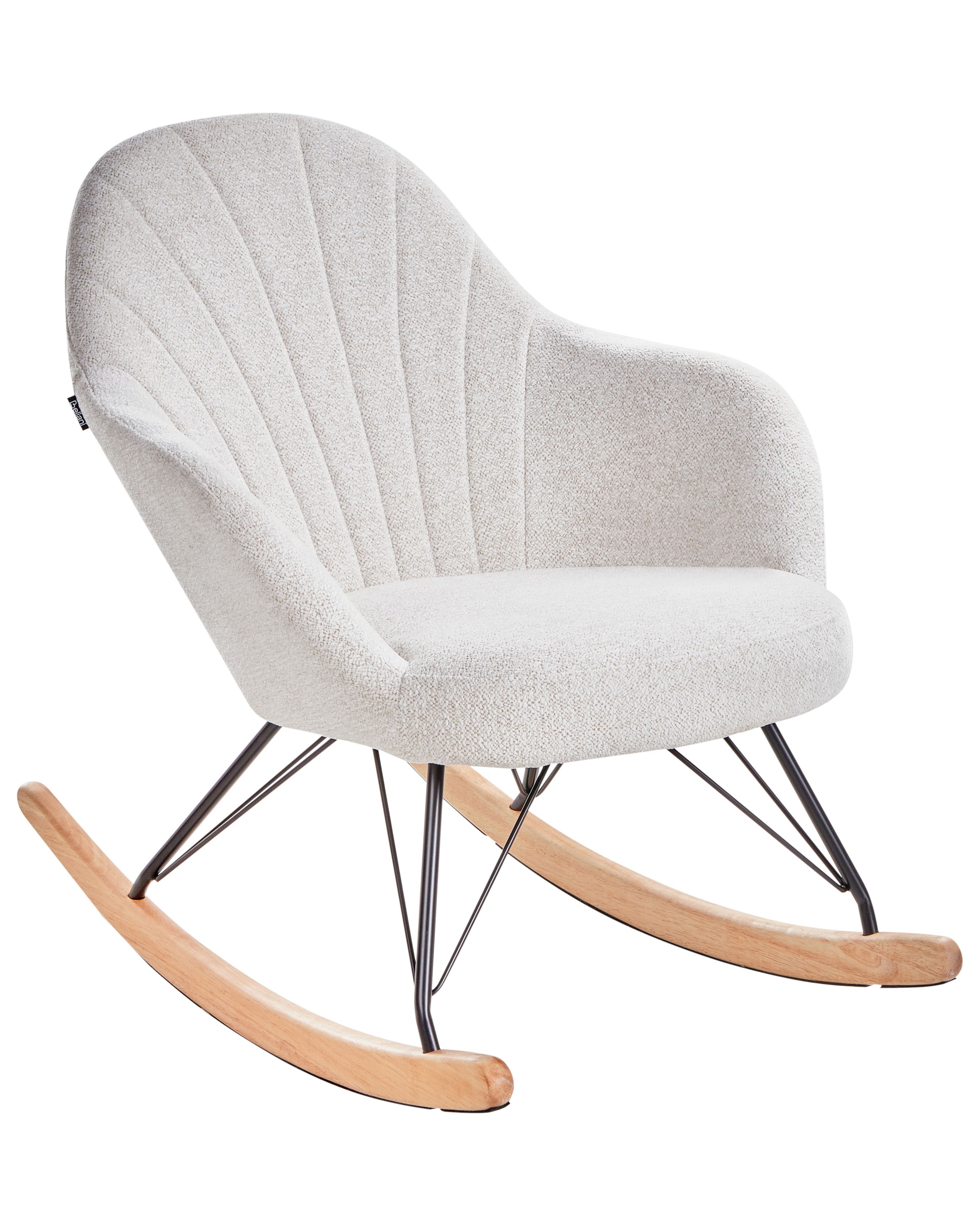 AKSLE Rocking Chair Fabric Off-White - Gemini Interiors