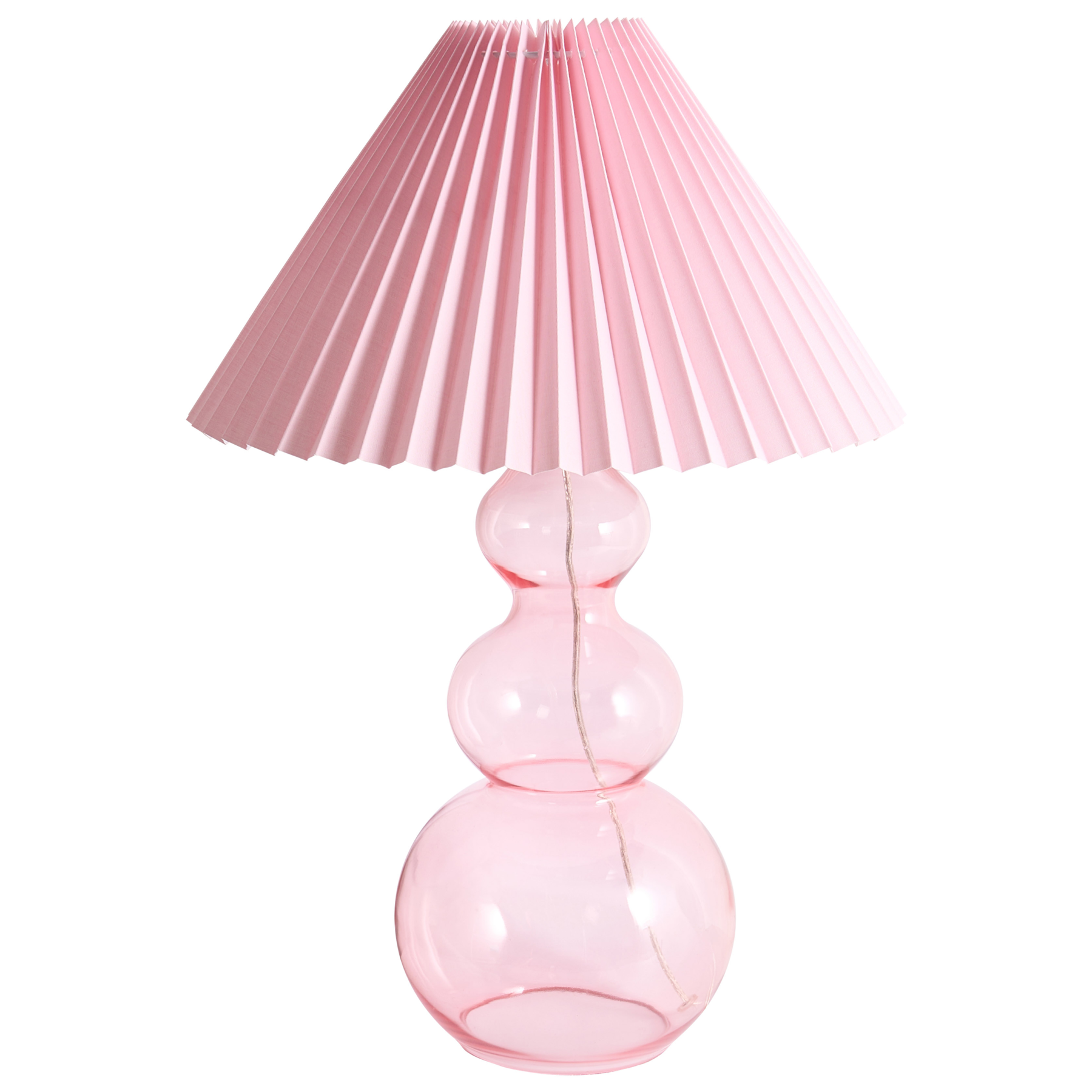 KERRAYNE Glass Table Lamp - Pink - Gemini Interiors