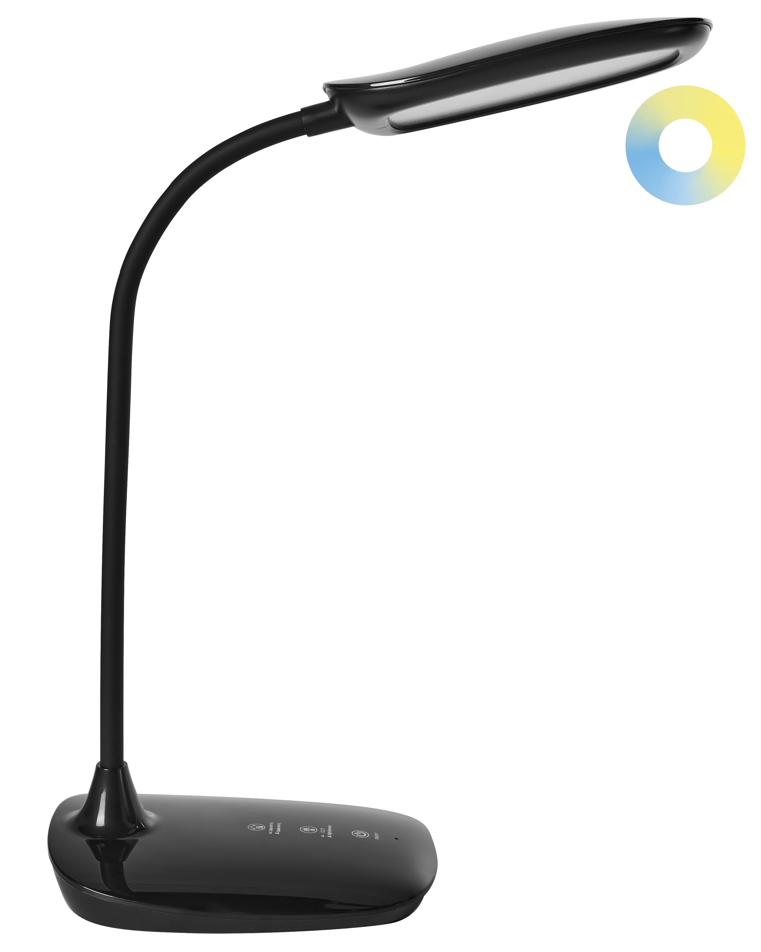 BANBURYWELL Desk Lamp with Dimmer 14 cm - Black - Gemini Interiors