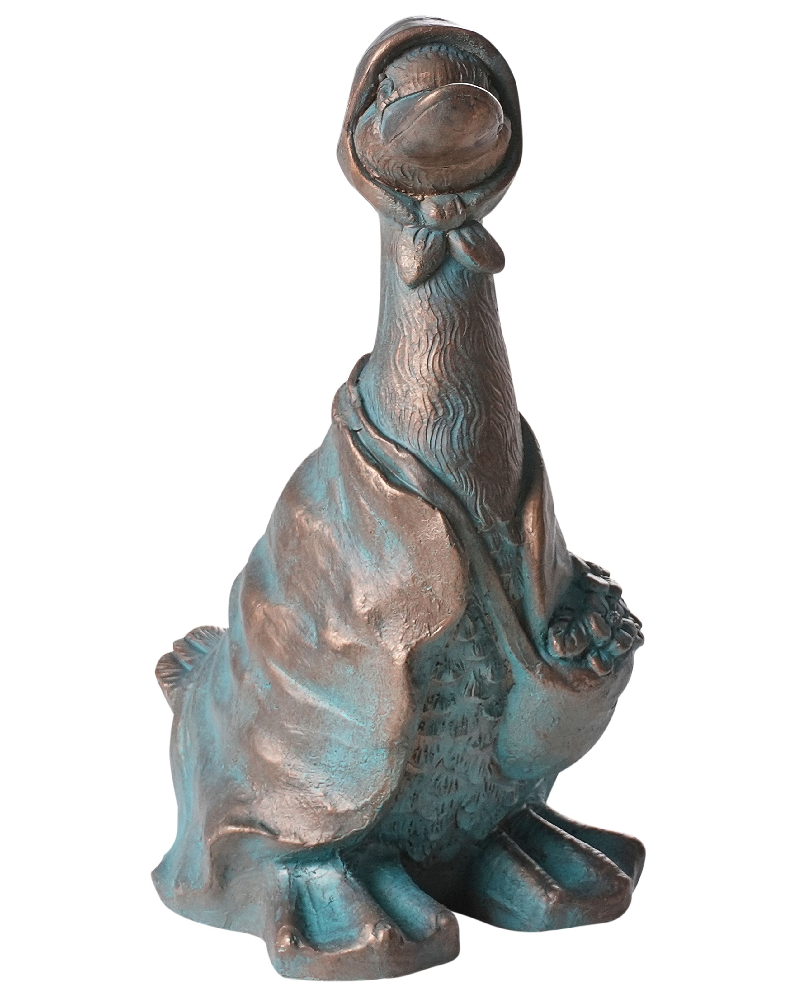RIDLINGTON Garden Duck Figurine - Brown - Gemini Interiors