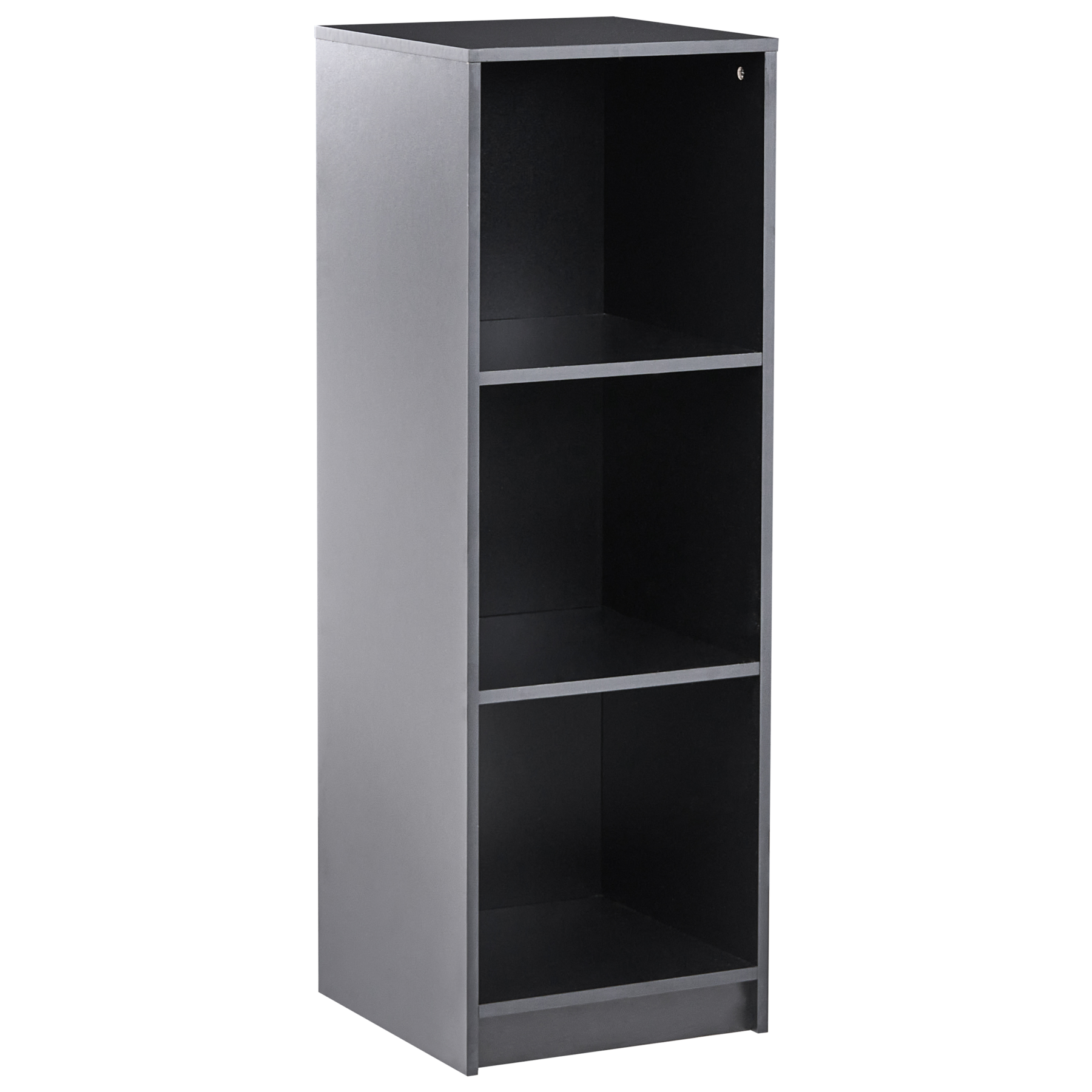 ZNHEA 3 Tier Bookcase 117cm - Black - Gemini Interiors