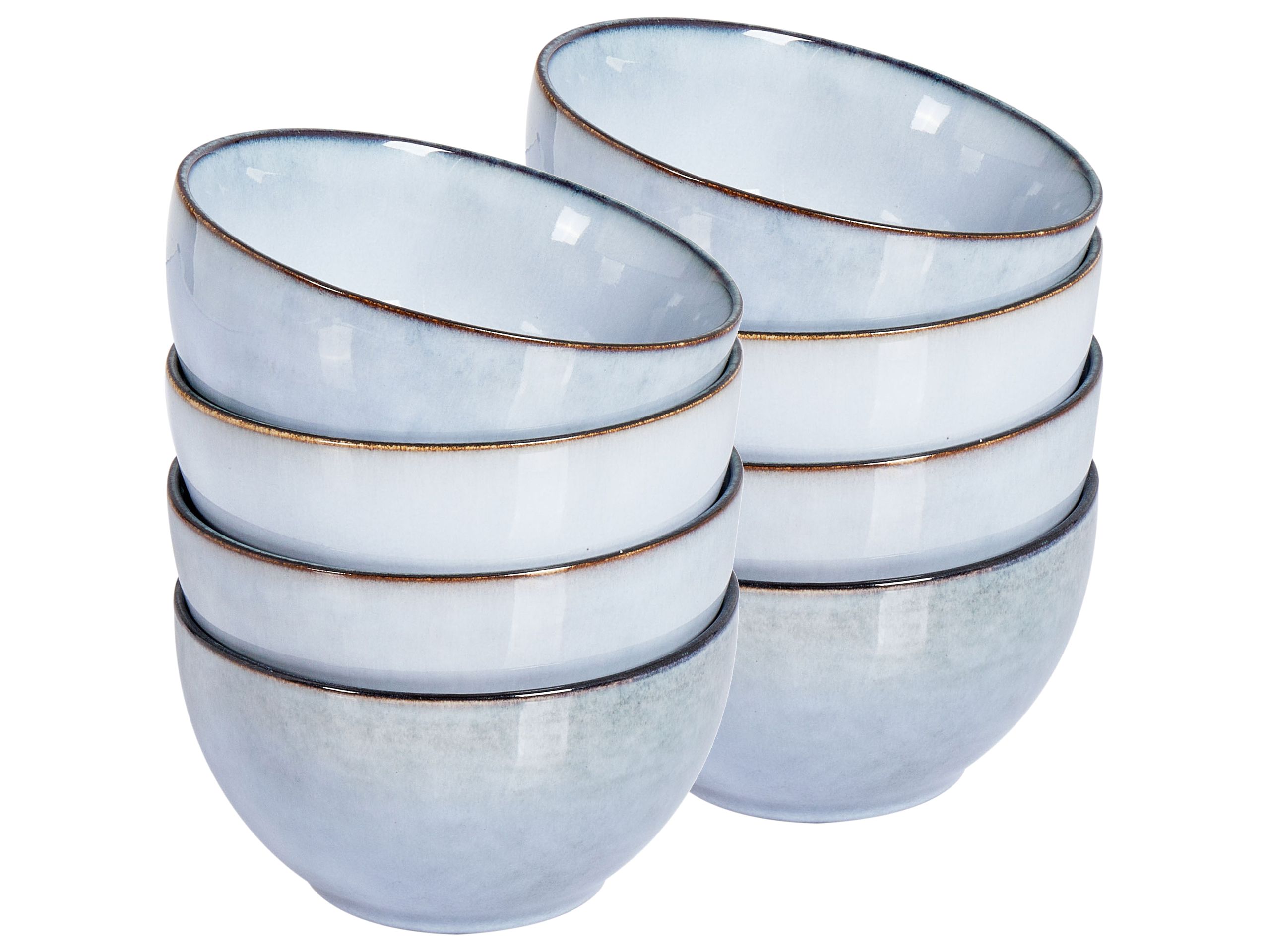 DAYDON Set of 8 Bowls Stoneware - Light Blue - Gemini Interiors