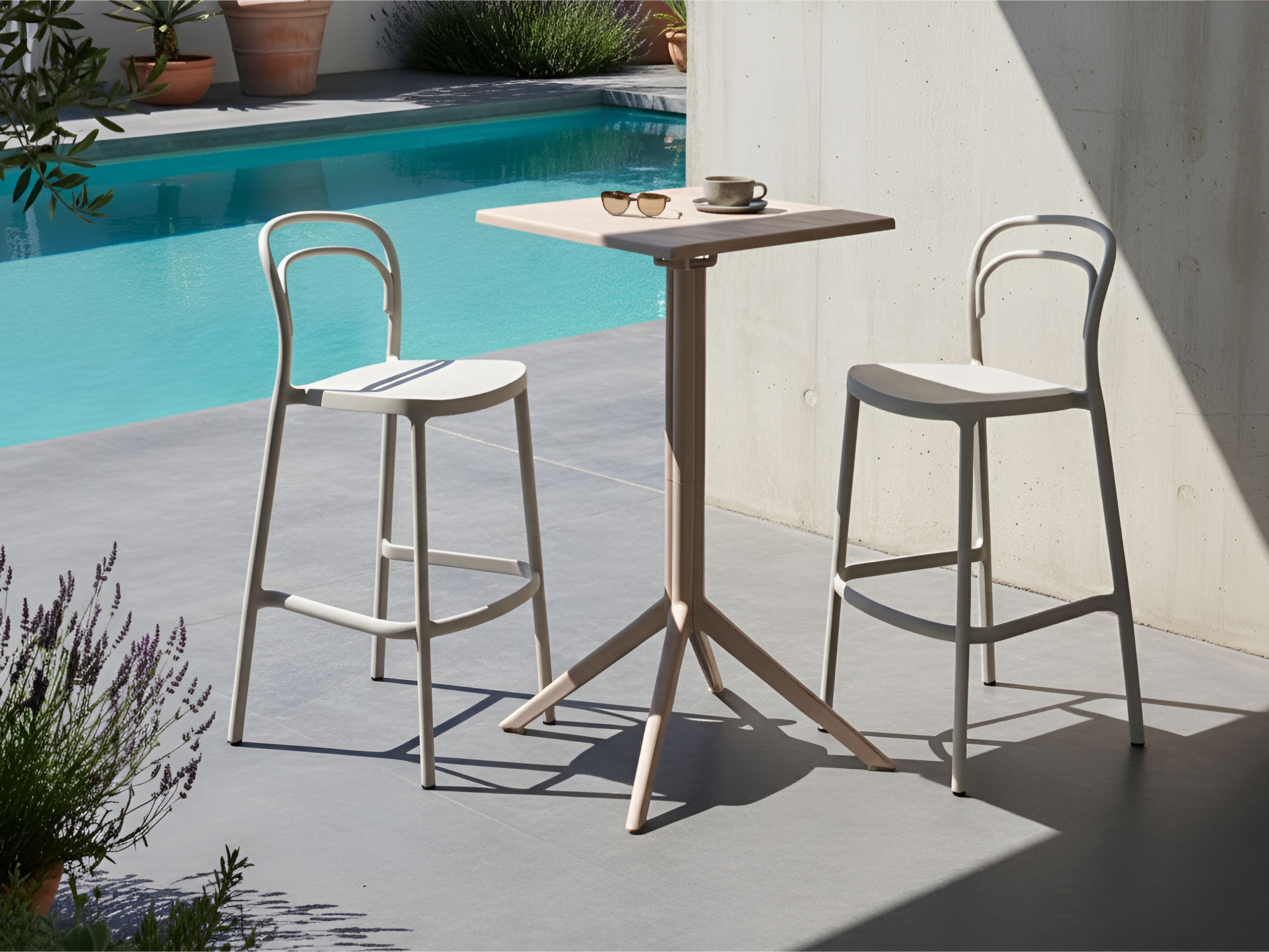 BIQERO Garden Bar Table - Beige - Gemini Interiors