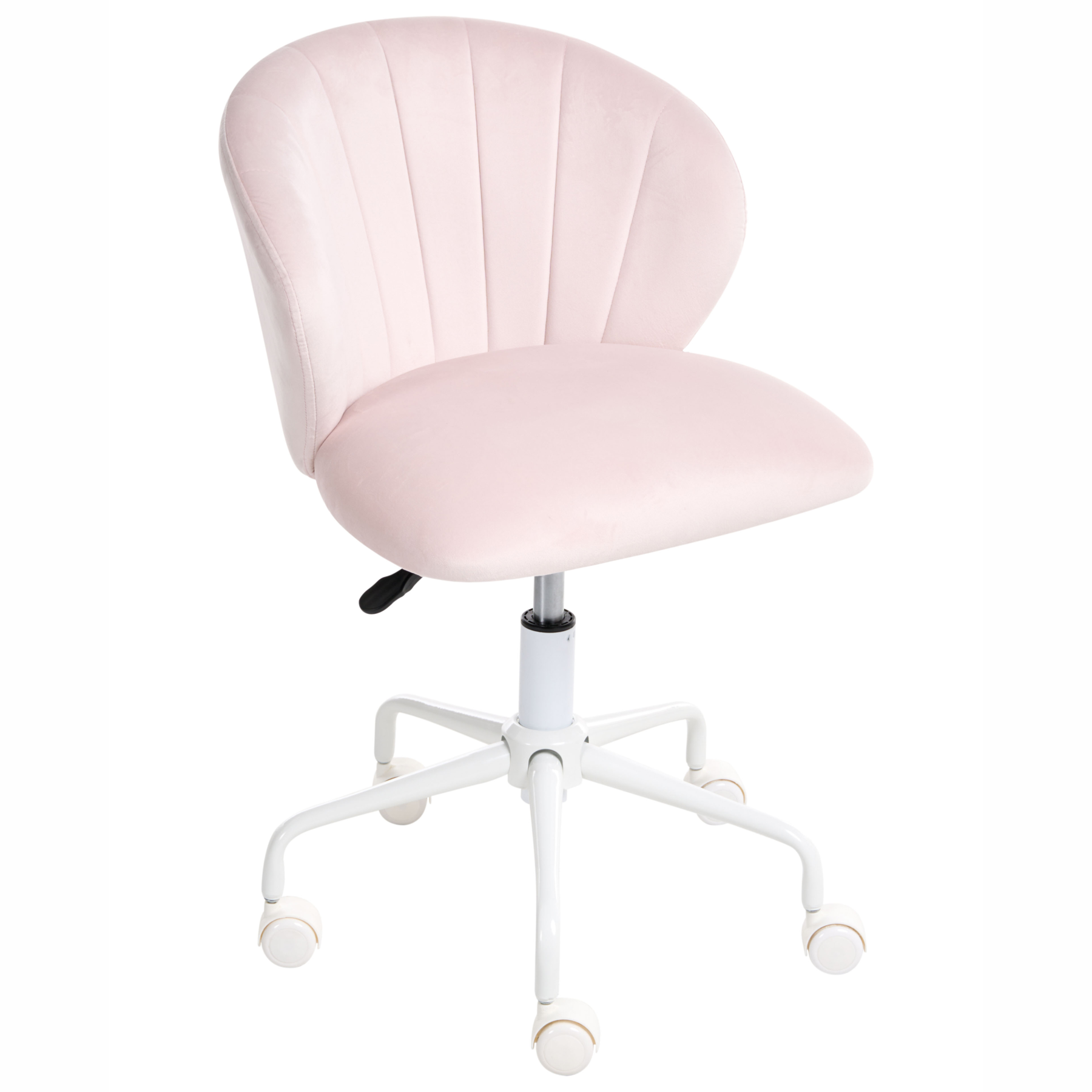 CHEERLON Velvet Office Chair - Pastel Pink - Gemini Interiors