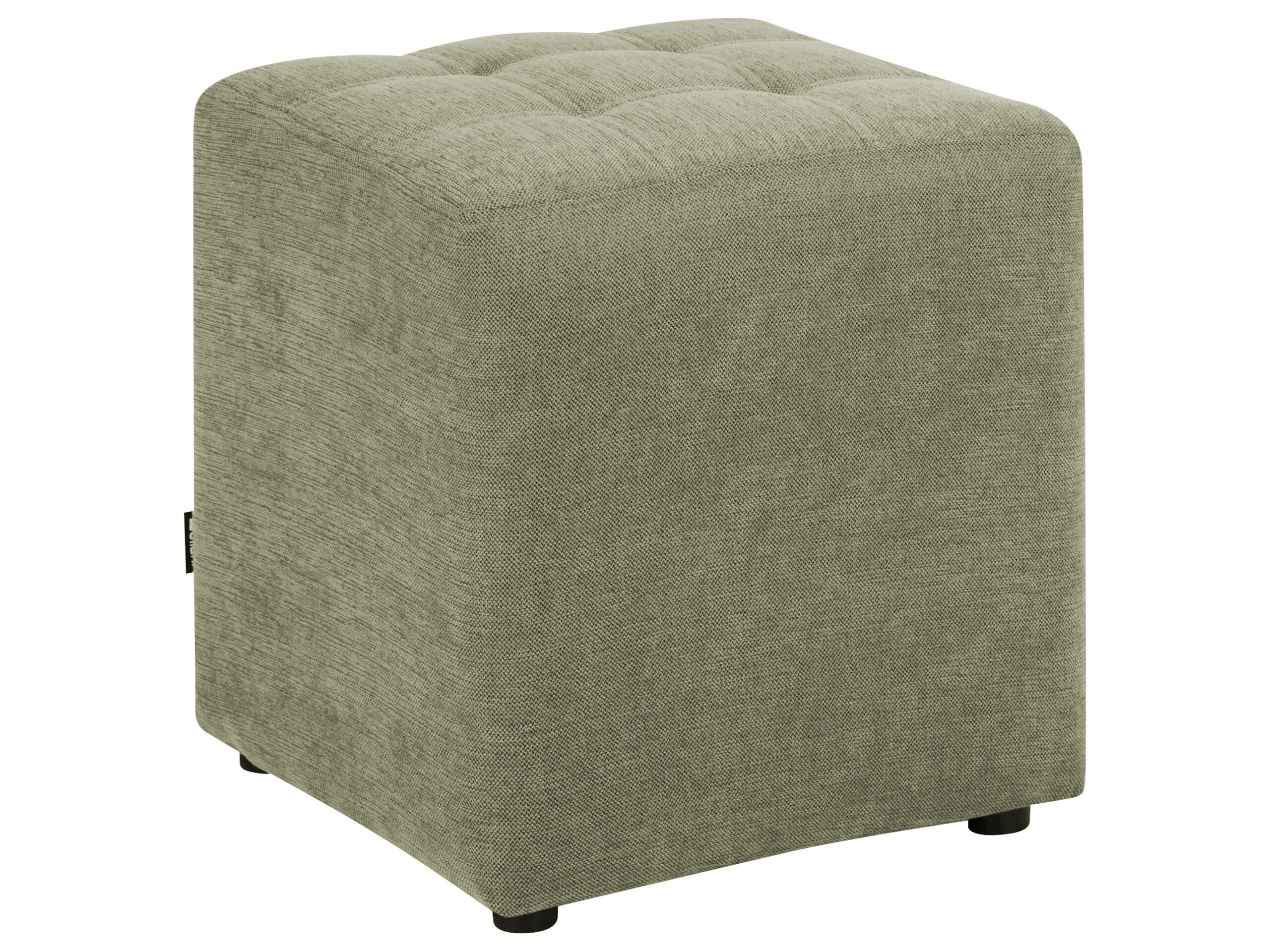 Fabric Footstool Green KANSAS - Gemini Interiors