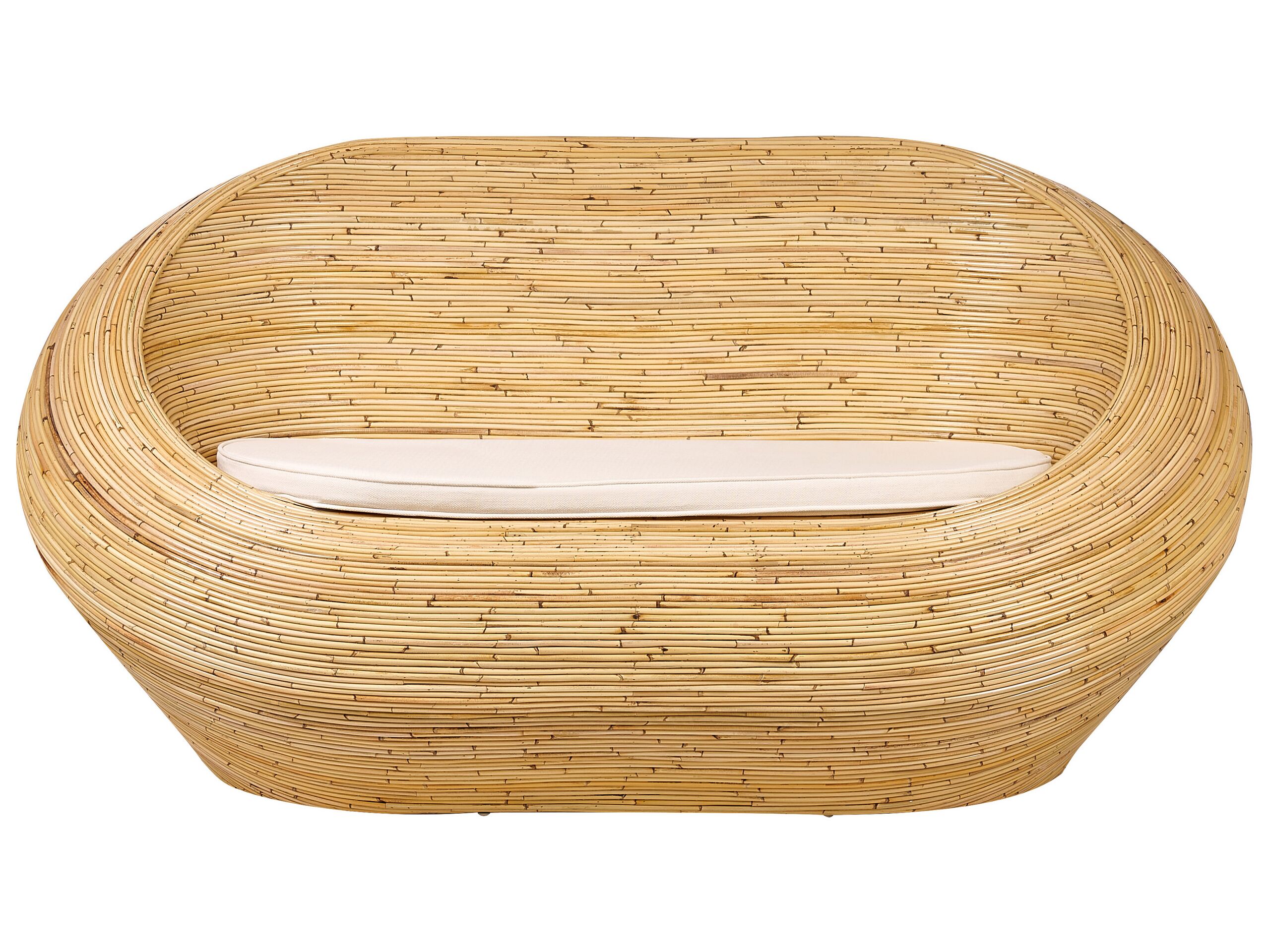 Garden Sofa 2 Seater MAIORI Rattan Natural - Gemini Interiors