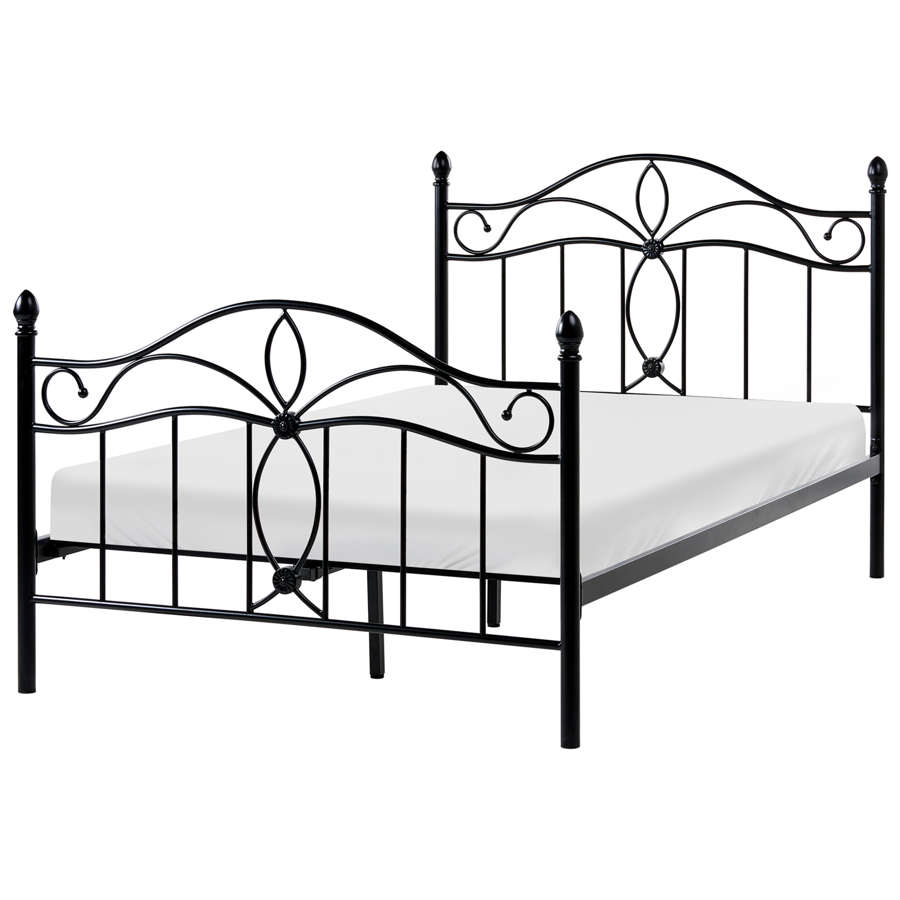 ANTLIVA Small Double Metal Bedframe - Black - Gemini Interiors