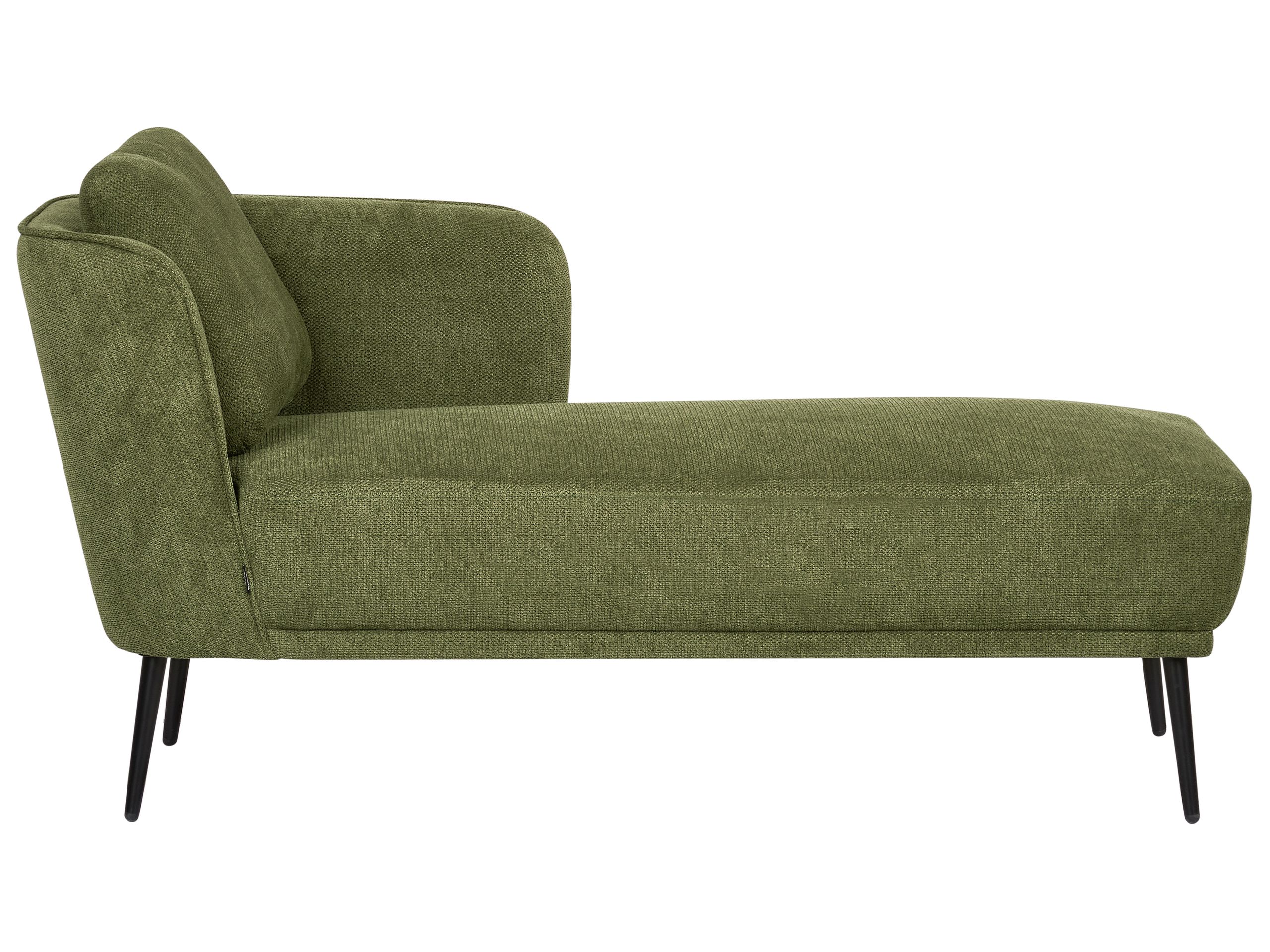 Left Hand Fabric Chaise Lounge Dark Green ARTHEZE - Gemini Interiors