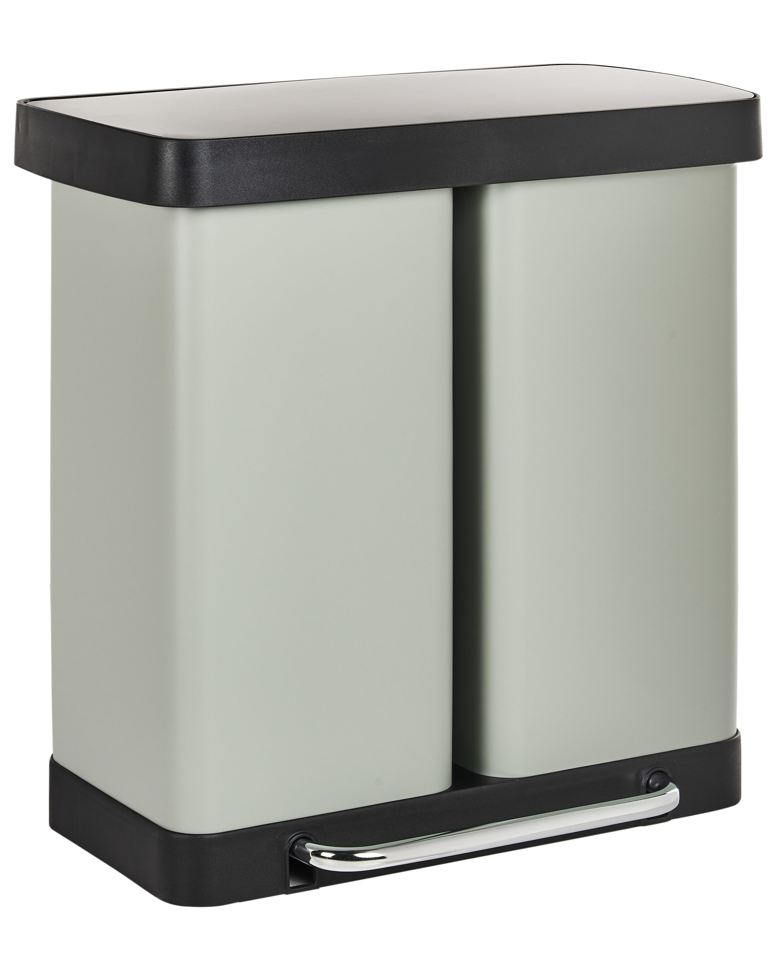 OTTERBOURNE Metal Double Pedal Waste Bin - Light Green - Gemini Interiors
