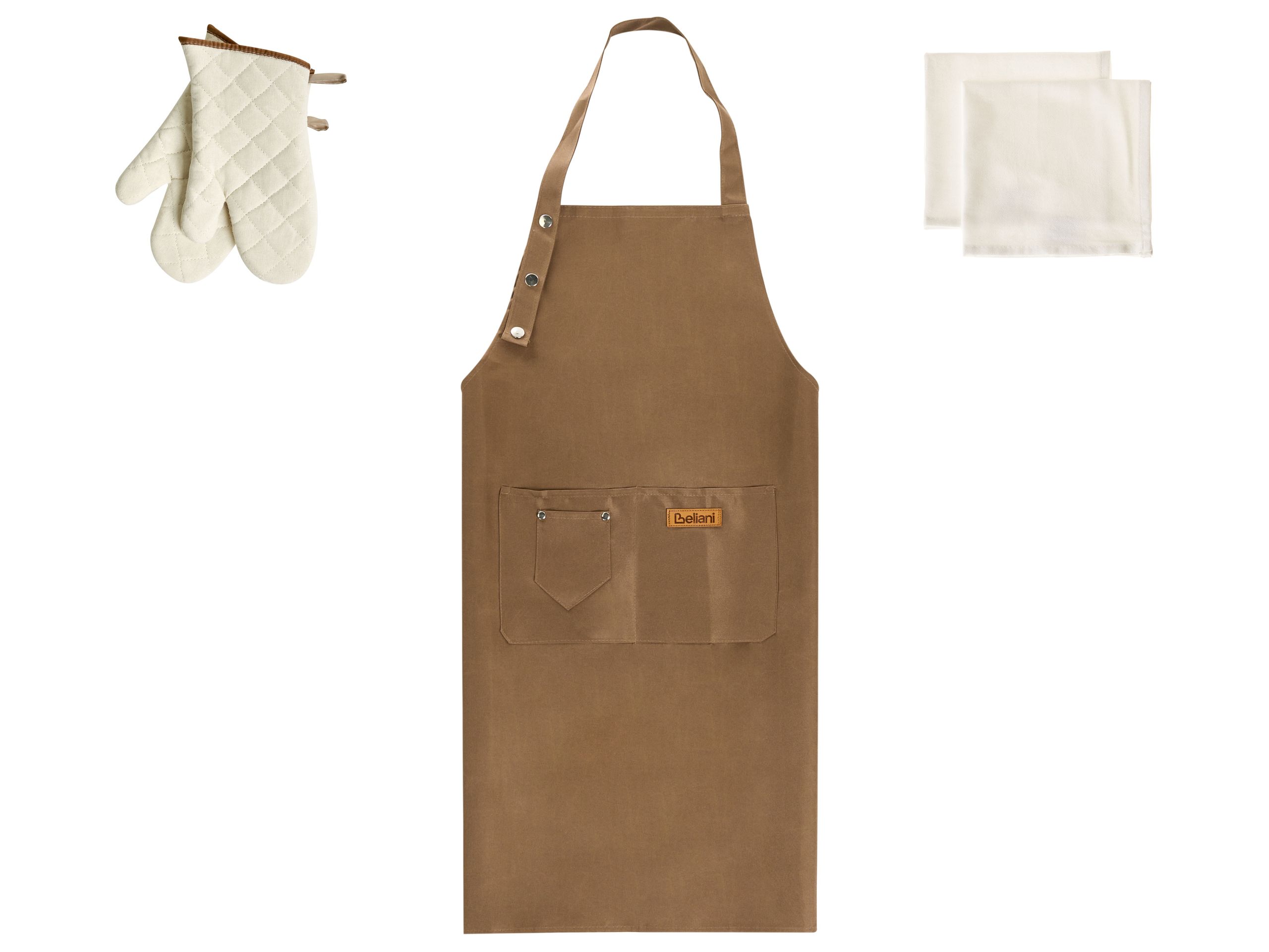 LONGMERE Kitchen Textiles Set - Brown - Gemini Interiors