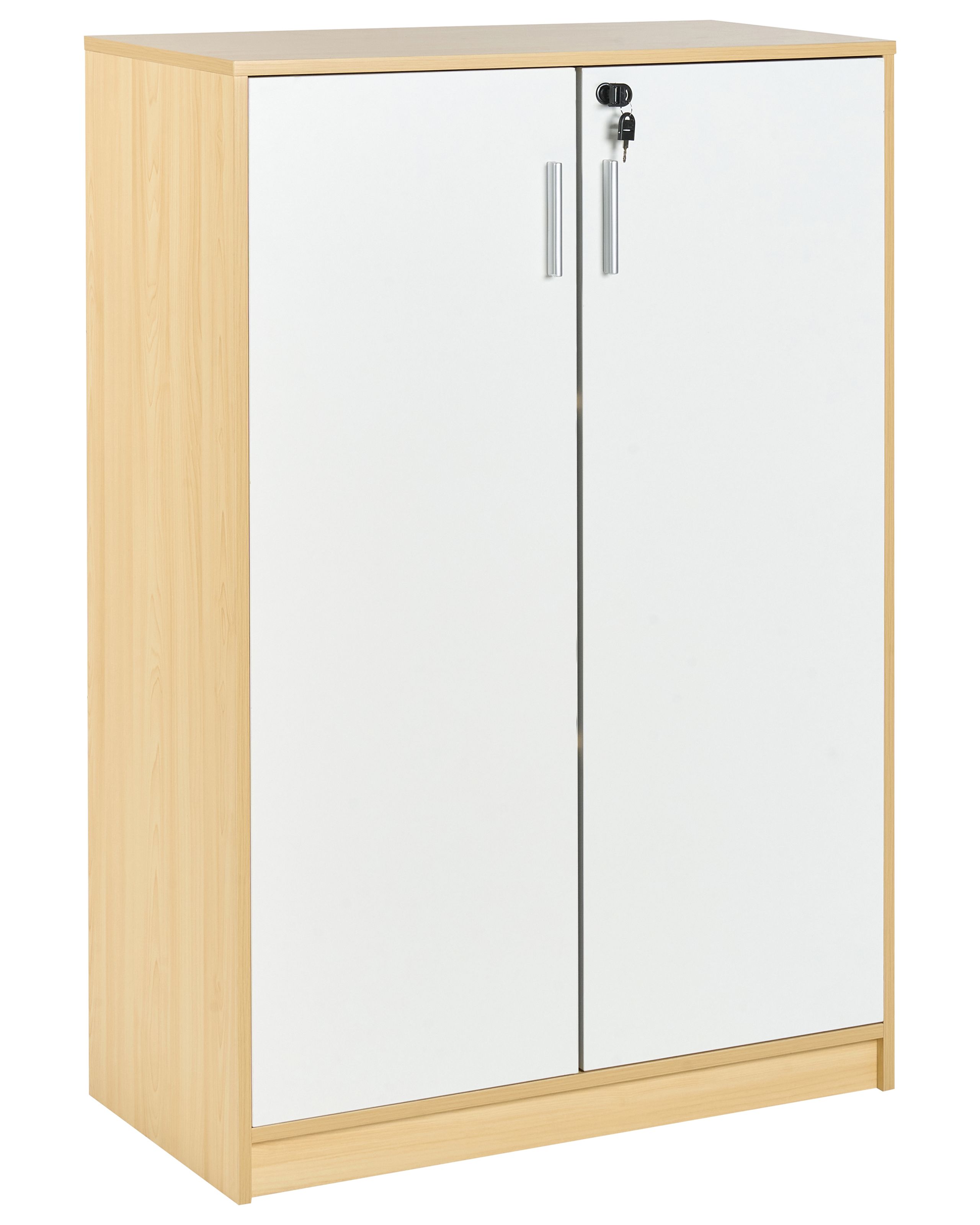 ZNHEA Storage Unit 117cm Light Brown/ White - Gemini Interiors