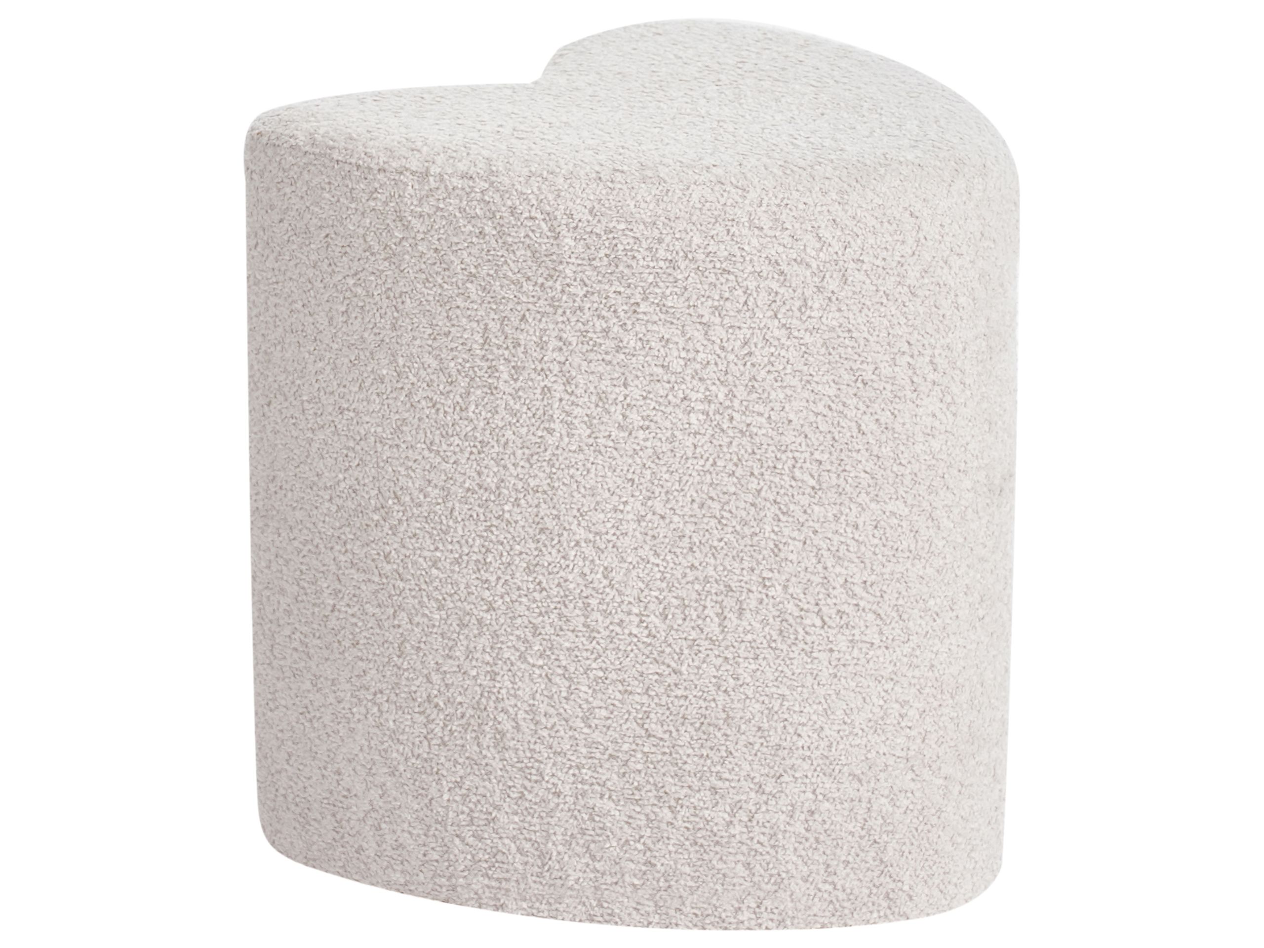 HAMLEIGH Chenille Fabric Footstool - Beige - Gemini Interiors