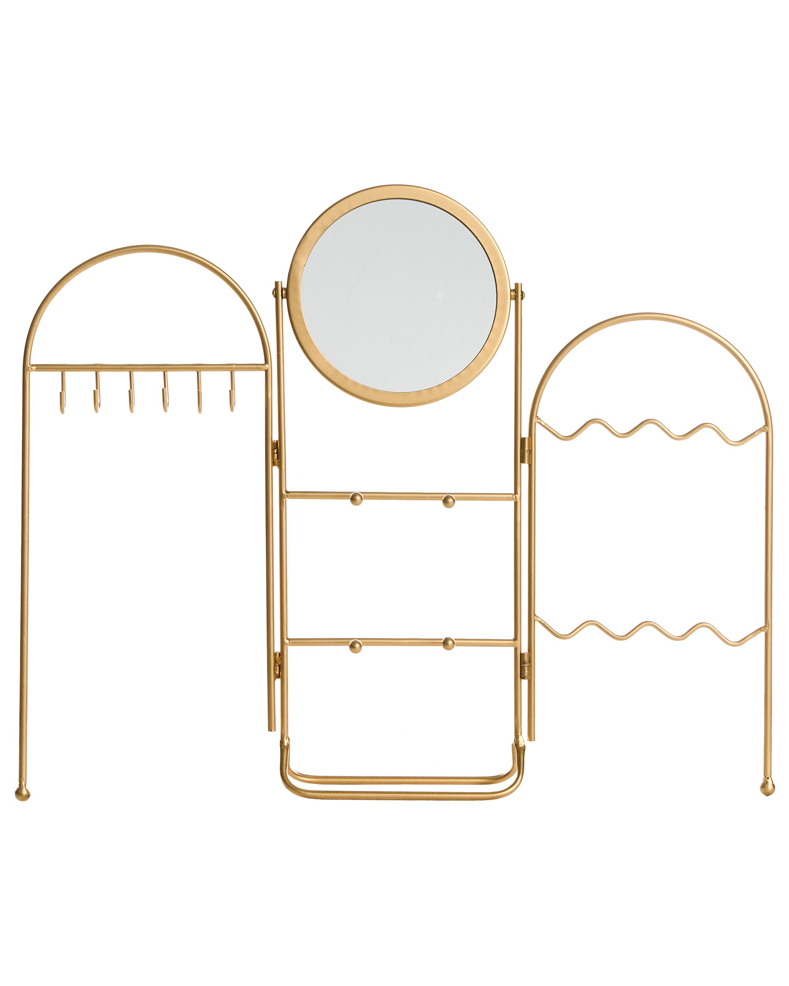 MADEHURST Jewellery Stand with Mirror - Gold - Gemini Interiors
