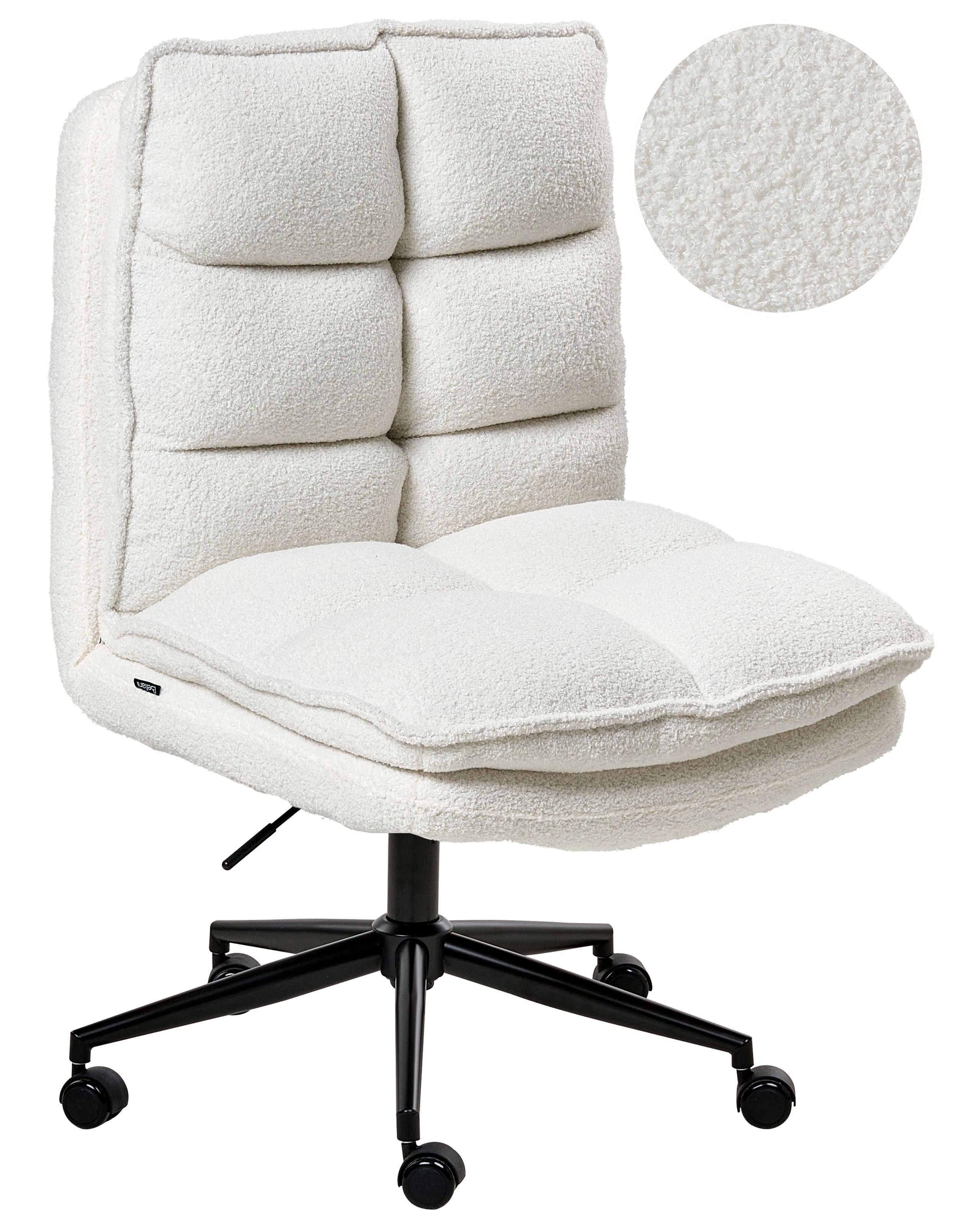 JARROWDEN Fabric Office Chair - White - Gemini Interiors