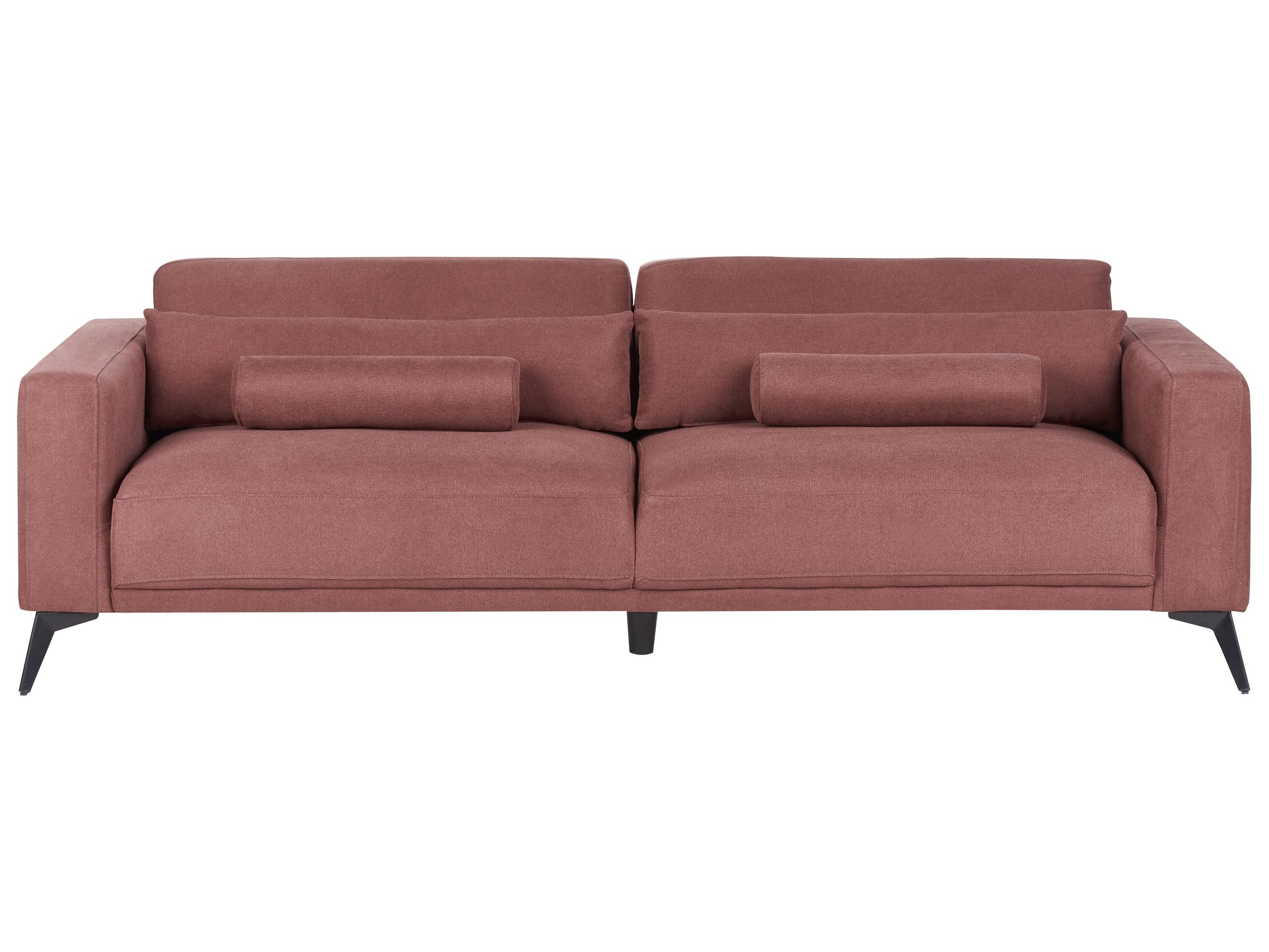 3 Seater Fabric Sofa Burgundy ANGE - Gemini Interiors