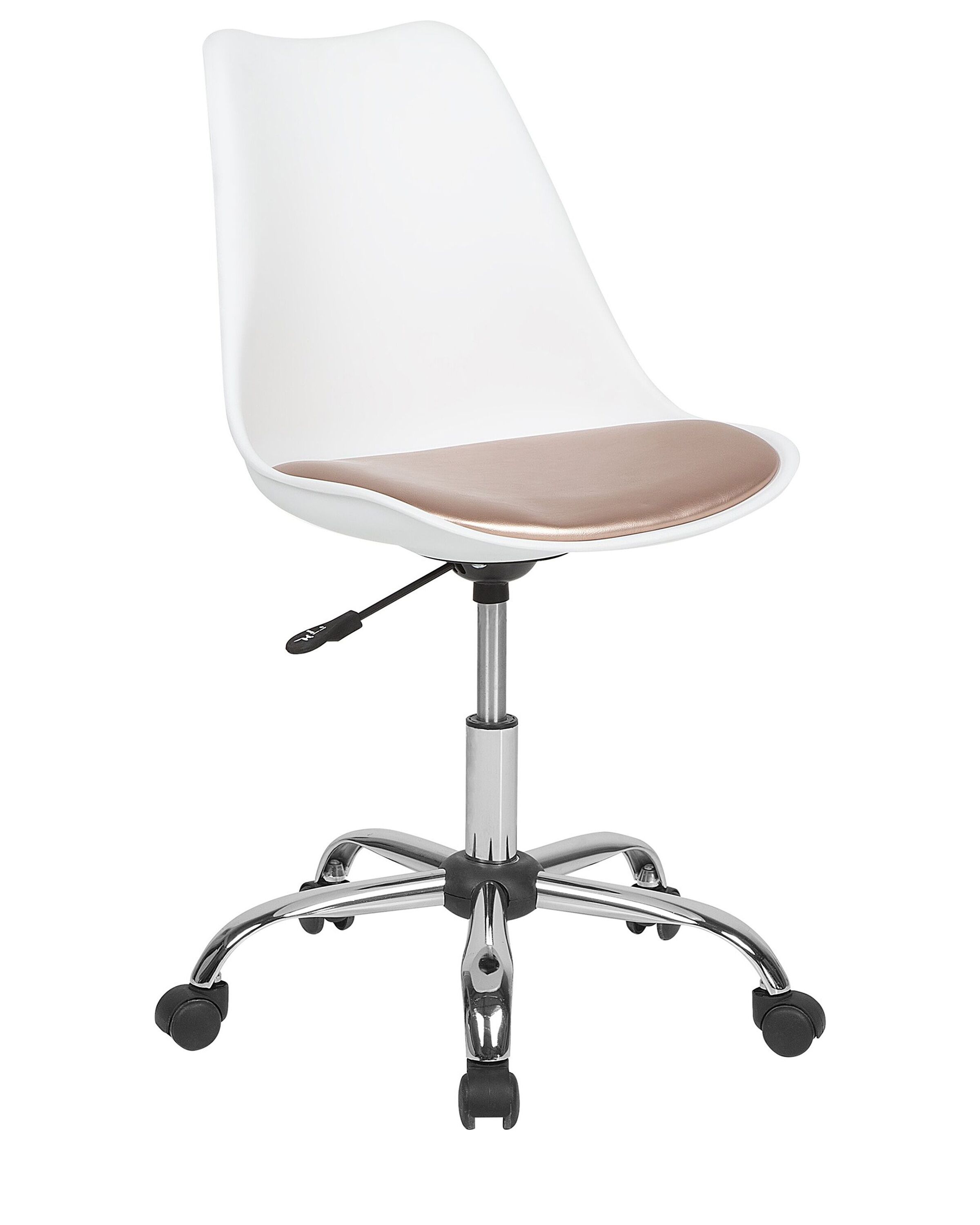 FENNMERE Faux Leather Office Desk Chair - White - Gemini Interiors