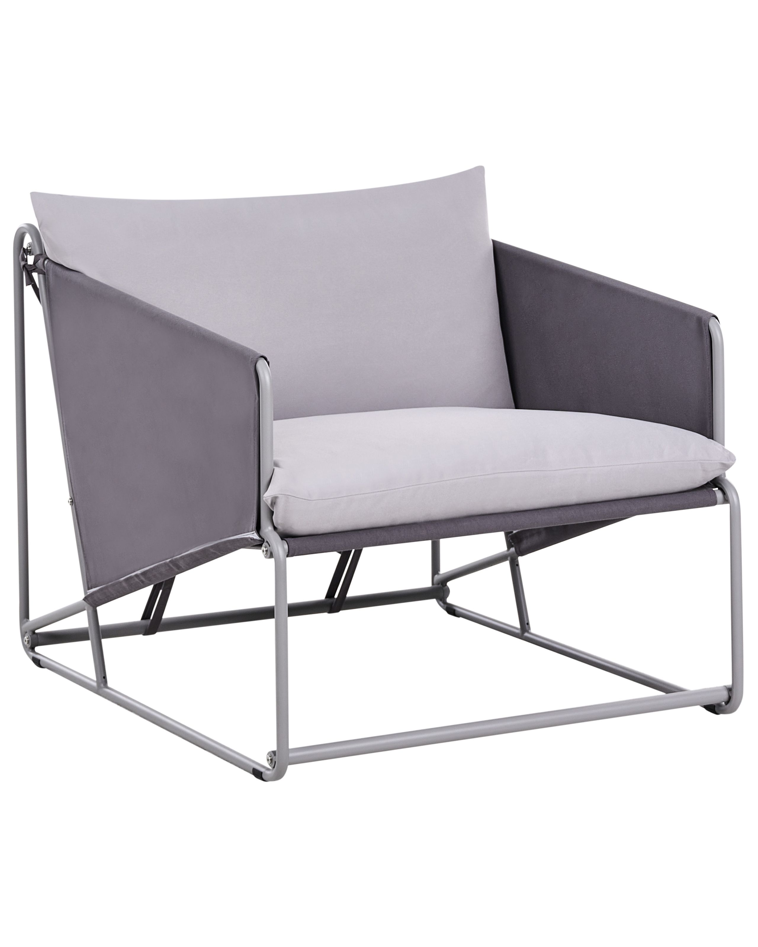 LIGHTHORNE Garden Chair with Cushion - Grey - Gemini Interiors
