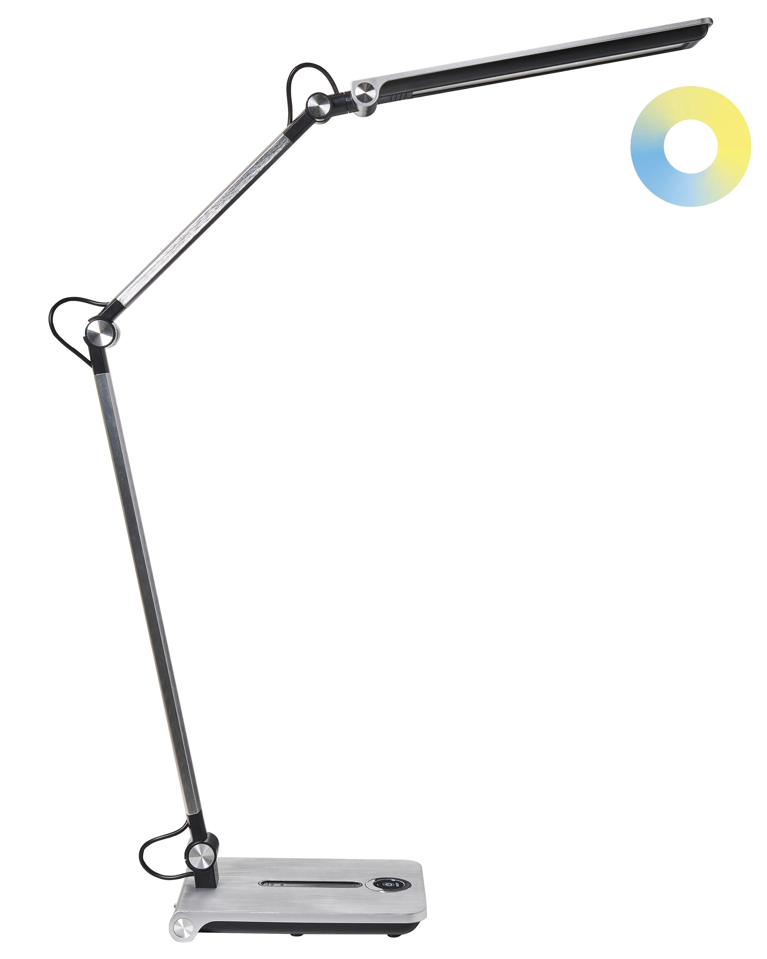 BLAKEMORE Desk Lamp with Dimmer - Silver - Gemini Interiors