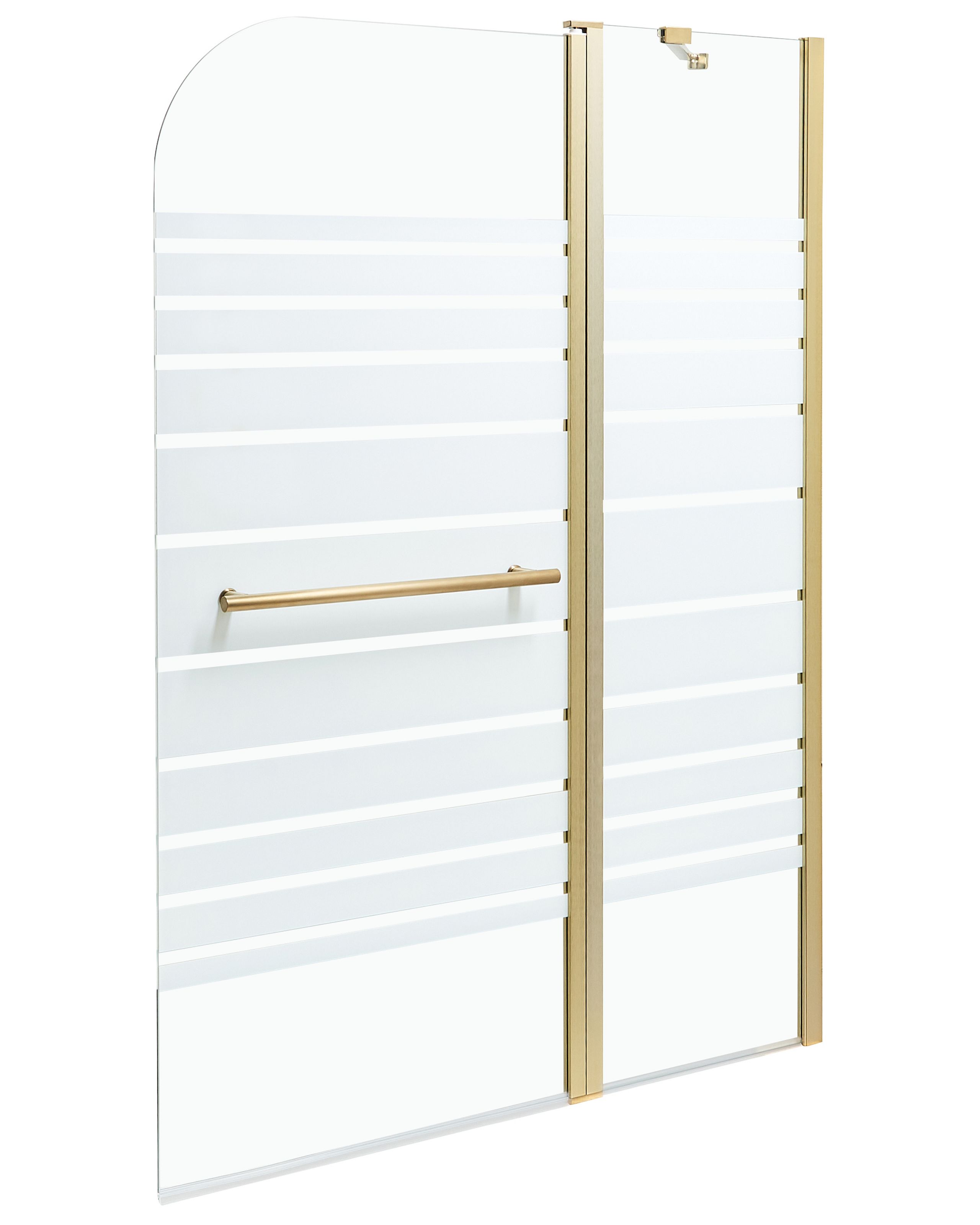 Shower Bath Screen TUAPI 140 x 100 cm Gold - Gemini Interiors