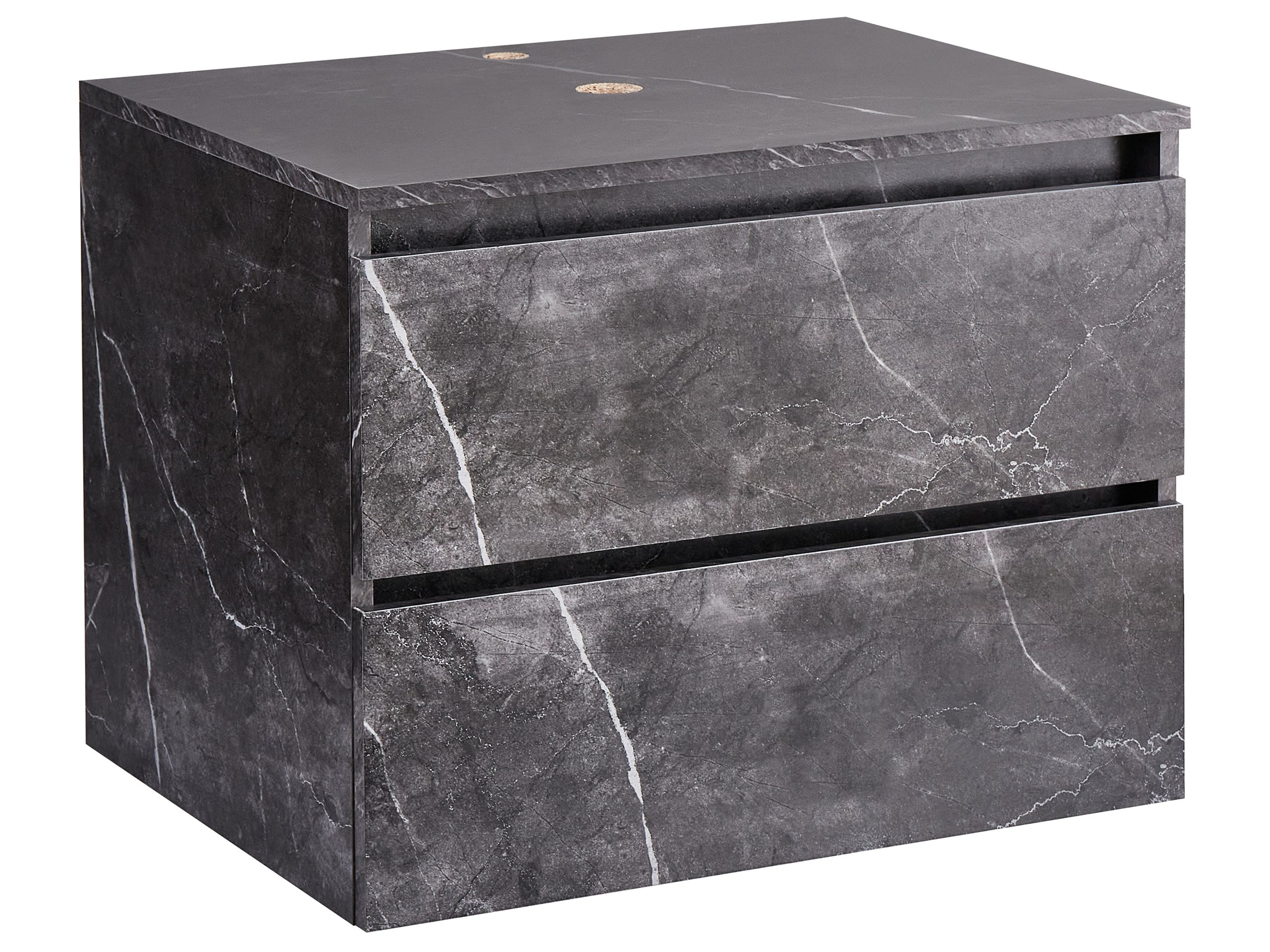 RERSA Wall Mounted Washbasin Cabinet 60 cm Black Marble - Gemini Interiors