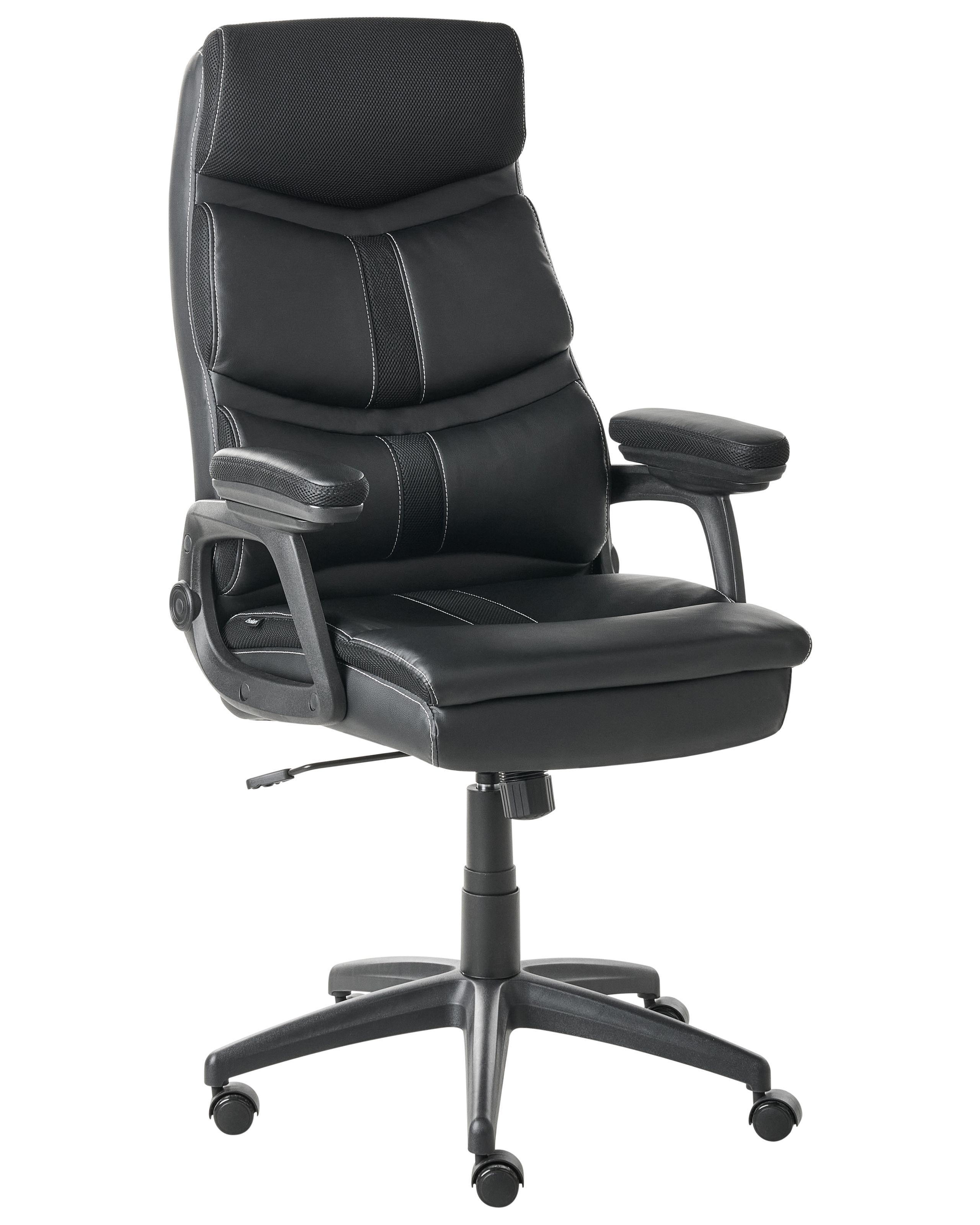 ORDSWORTH Faux Leather Executive Office Chair - Black - Gemini Interiors