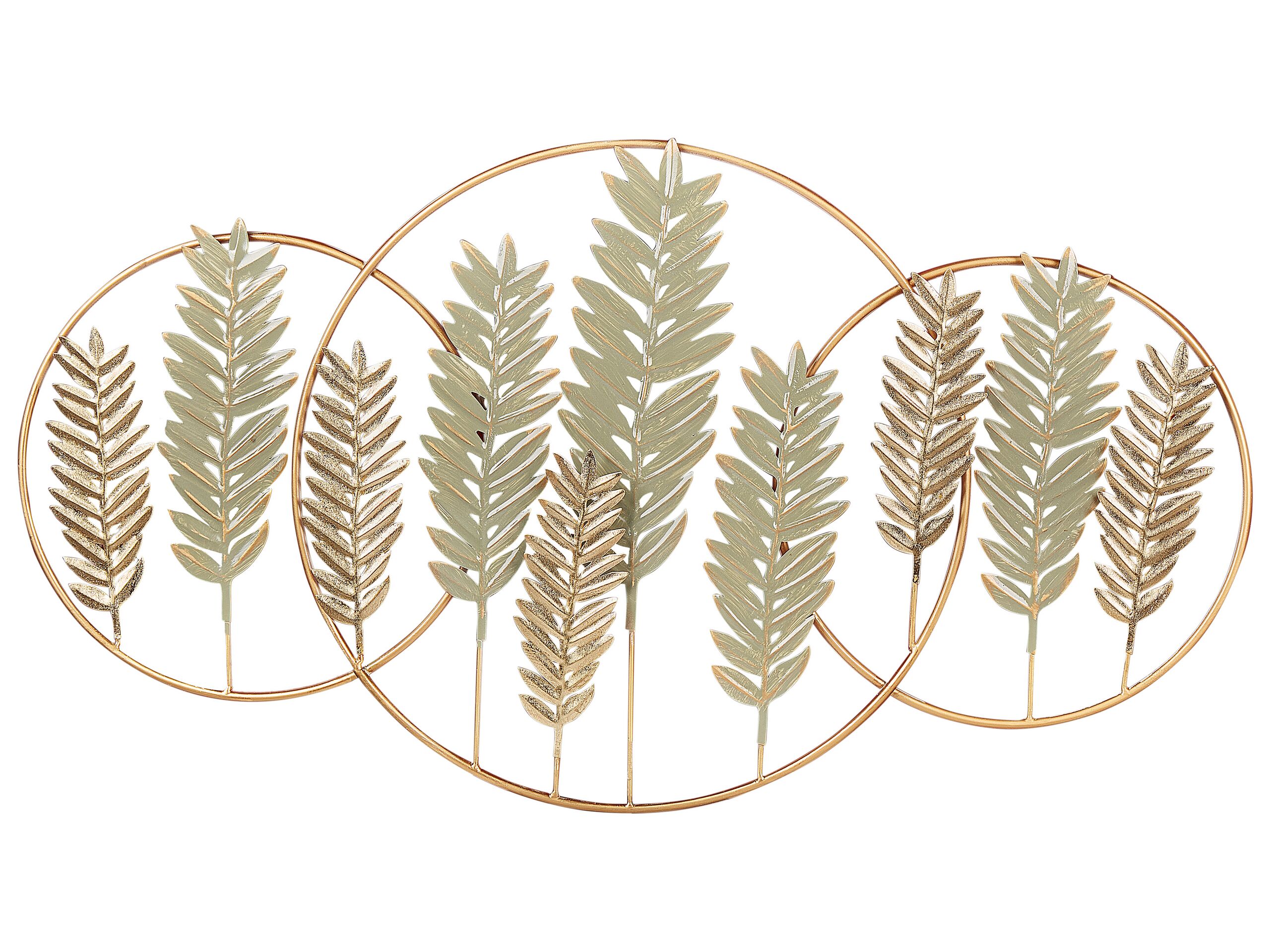 Wall Decor Leaf COPERNICIUM Metal Gold 50 cm - Gemini Interiors
