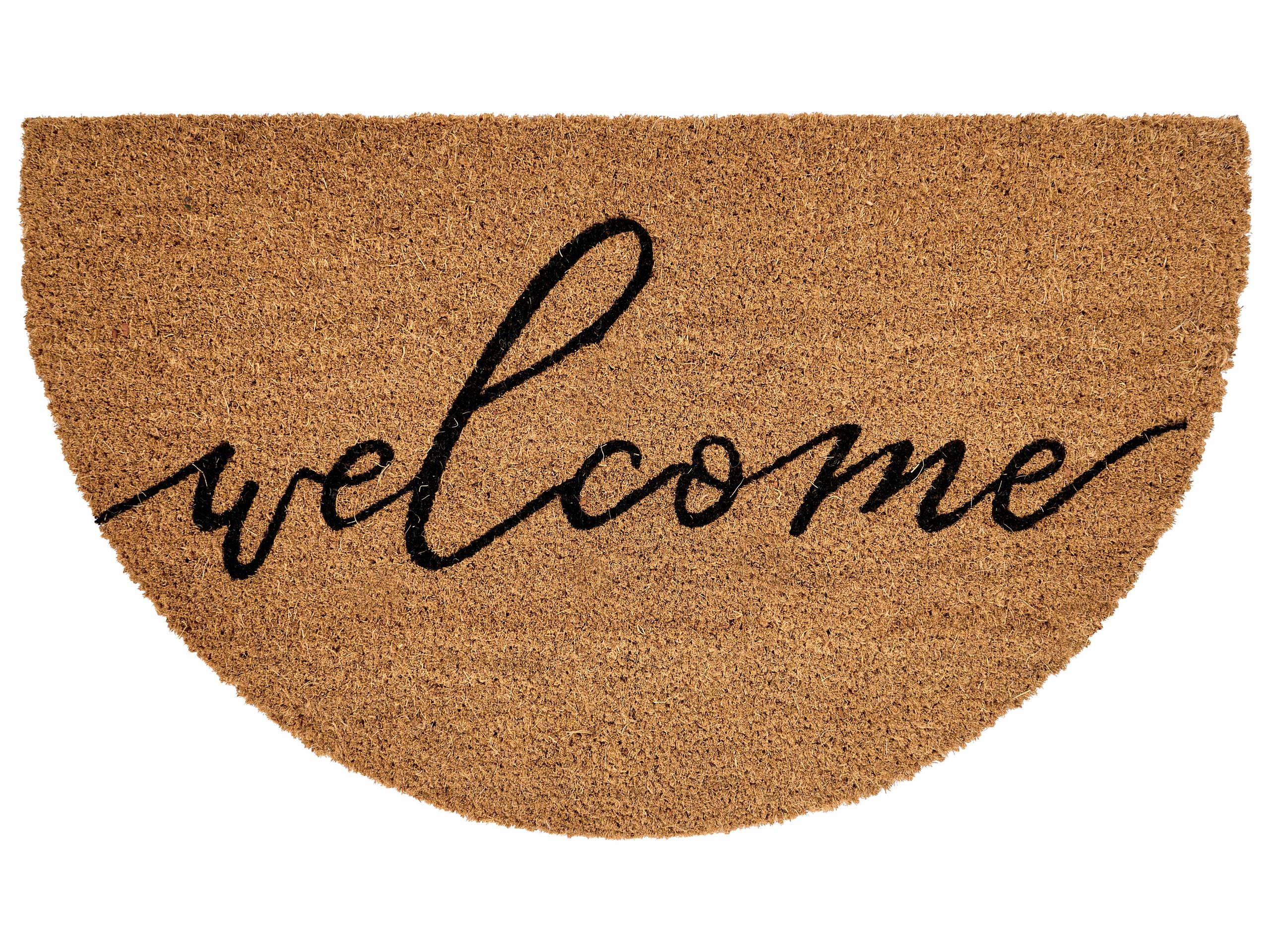 PEBWORTH Text Coir Doormat - Natural - Gemini Interiors