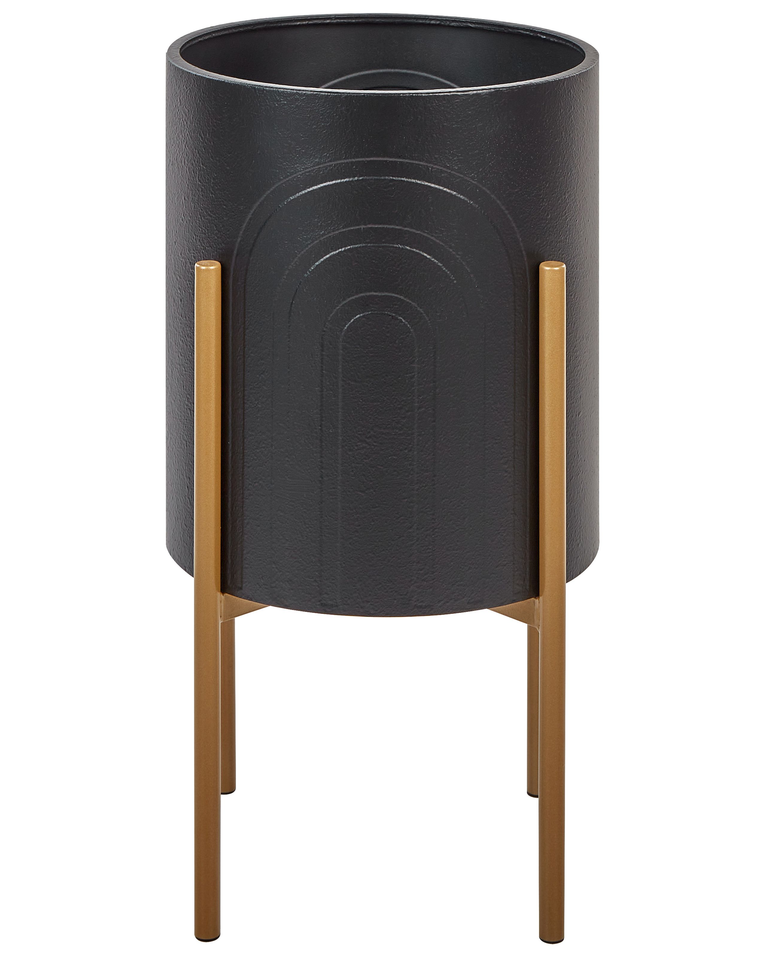 Elevated Plant Pot SEROTINA Metal 32 cm Black - Gemini Interiors