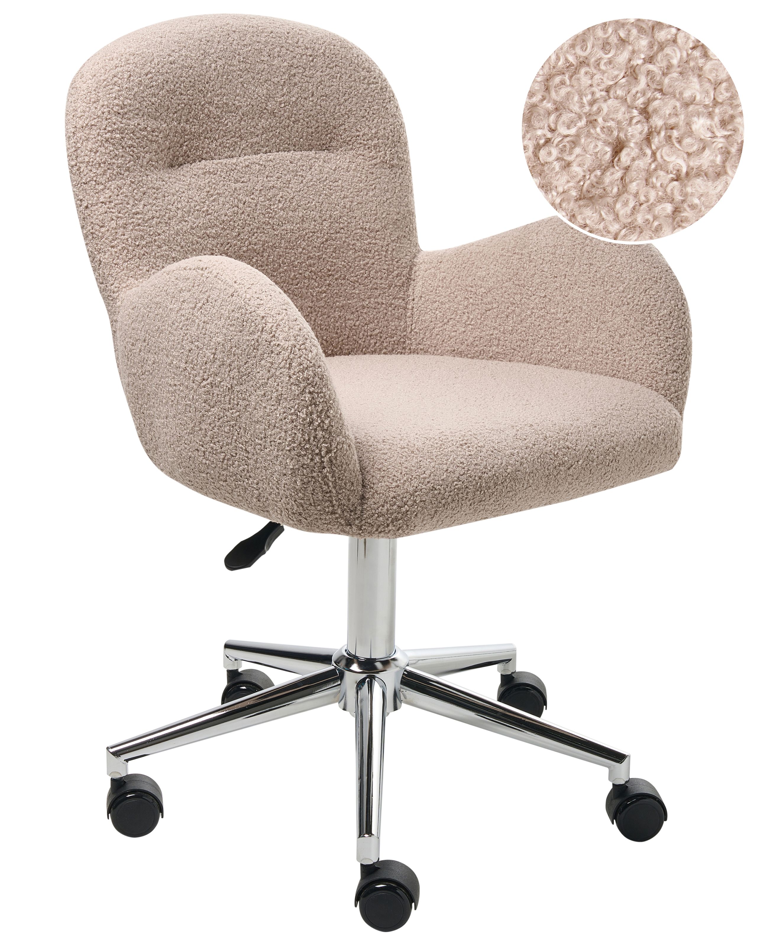 IVERCOMBE Fabric Office Desk Chair - Beige - Gemini Interiors