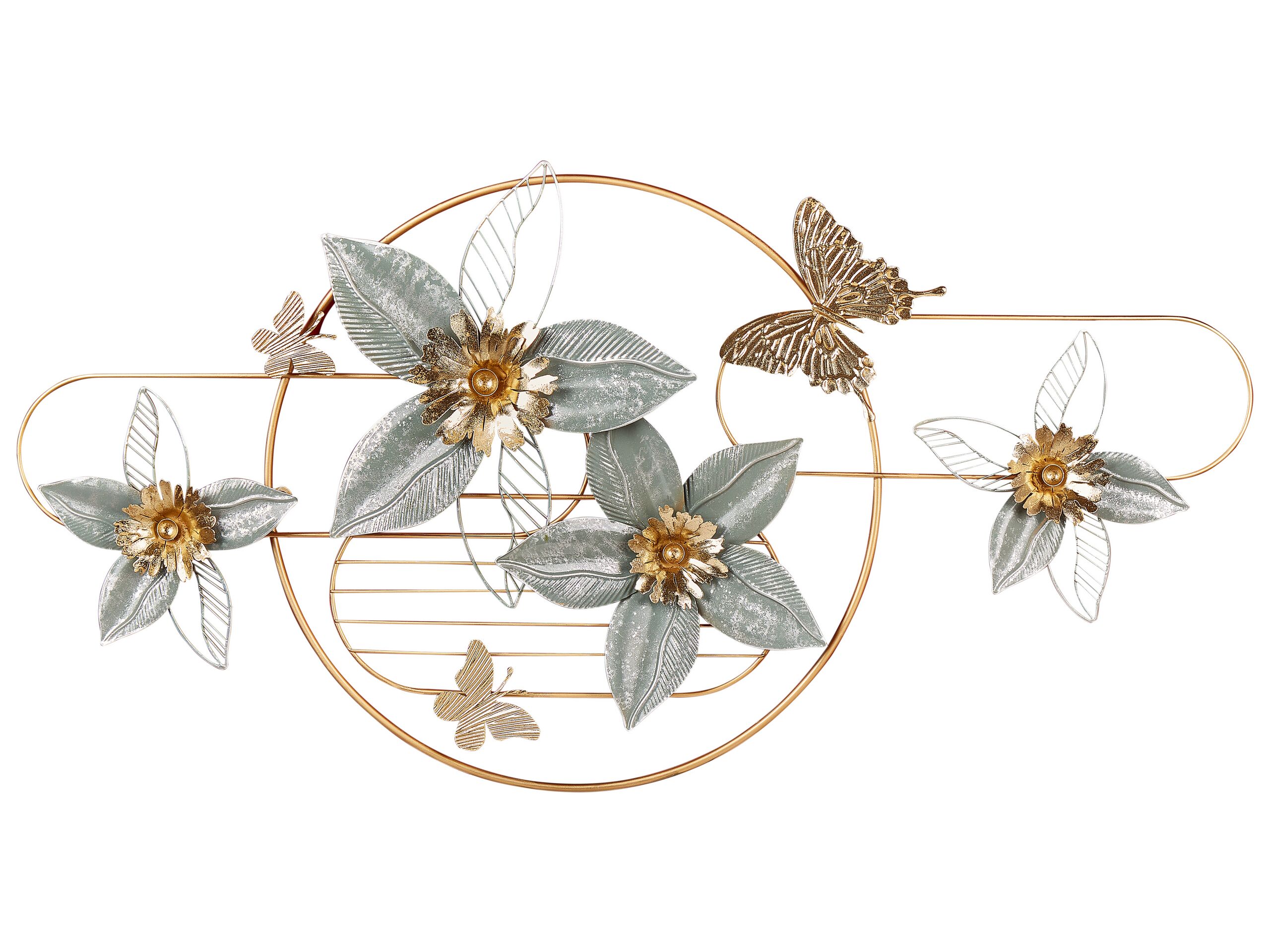 Wall Decor Flower TANTALUM Metal Gold 59 cm - Gemini Interiors