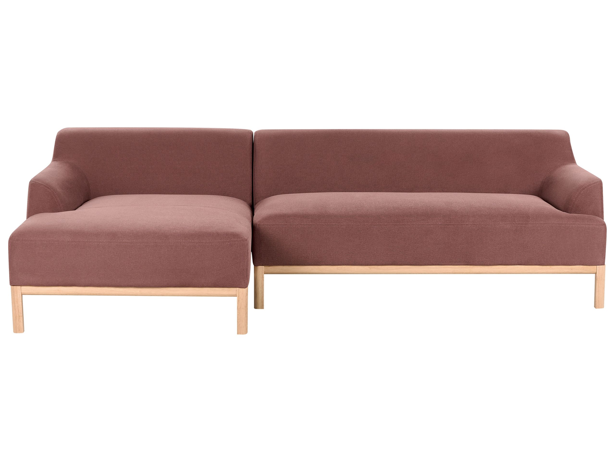 Right Hand Fabric Corner Sofa Burgundy SOSJO - Gemini Interiors