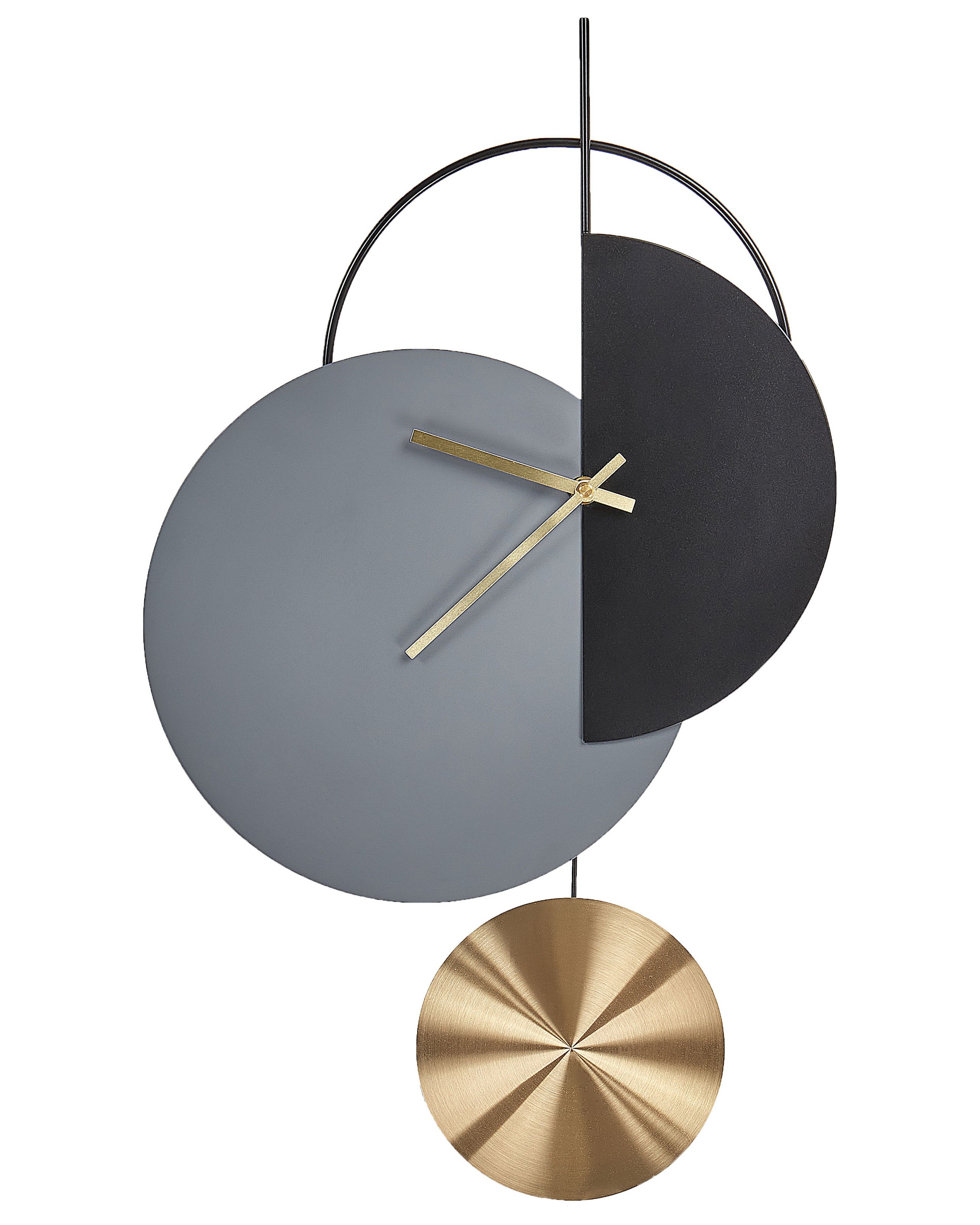 Wall Clock NENDAZ 32 cm Metal Grey - Gemini Interiors