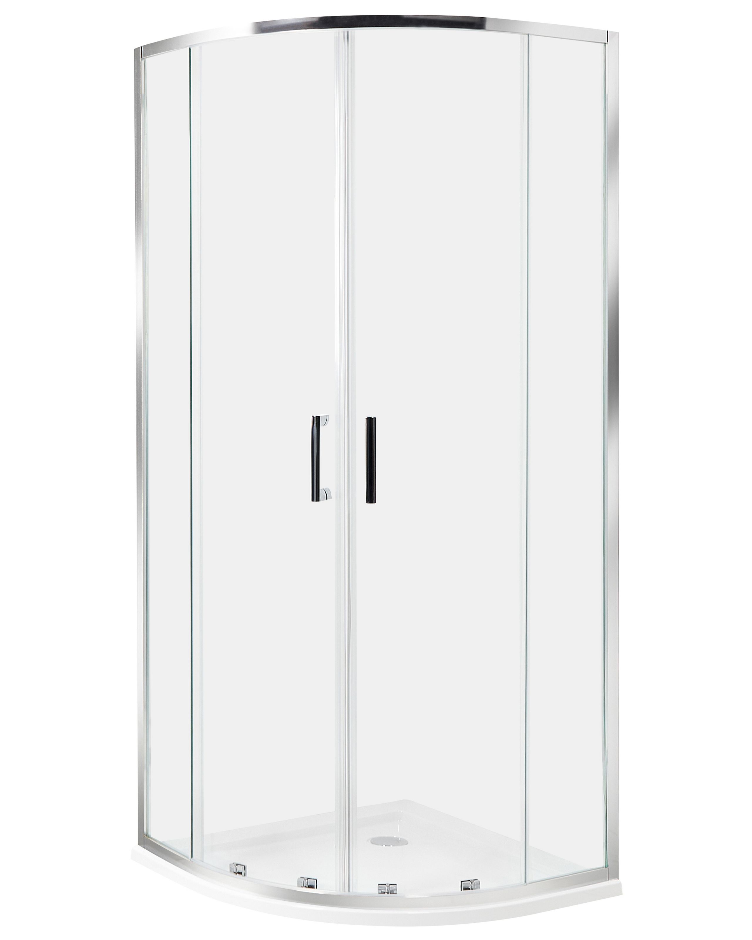 Shower Enclosure JUKATAN 80 x 80 x 185 cm Silver - Gemini Interiors