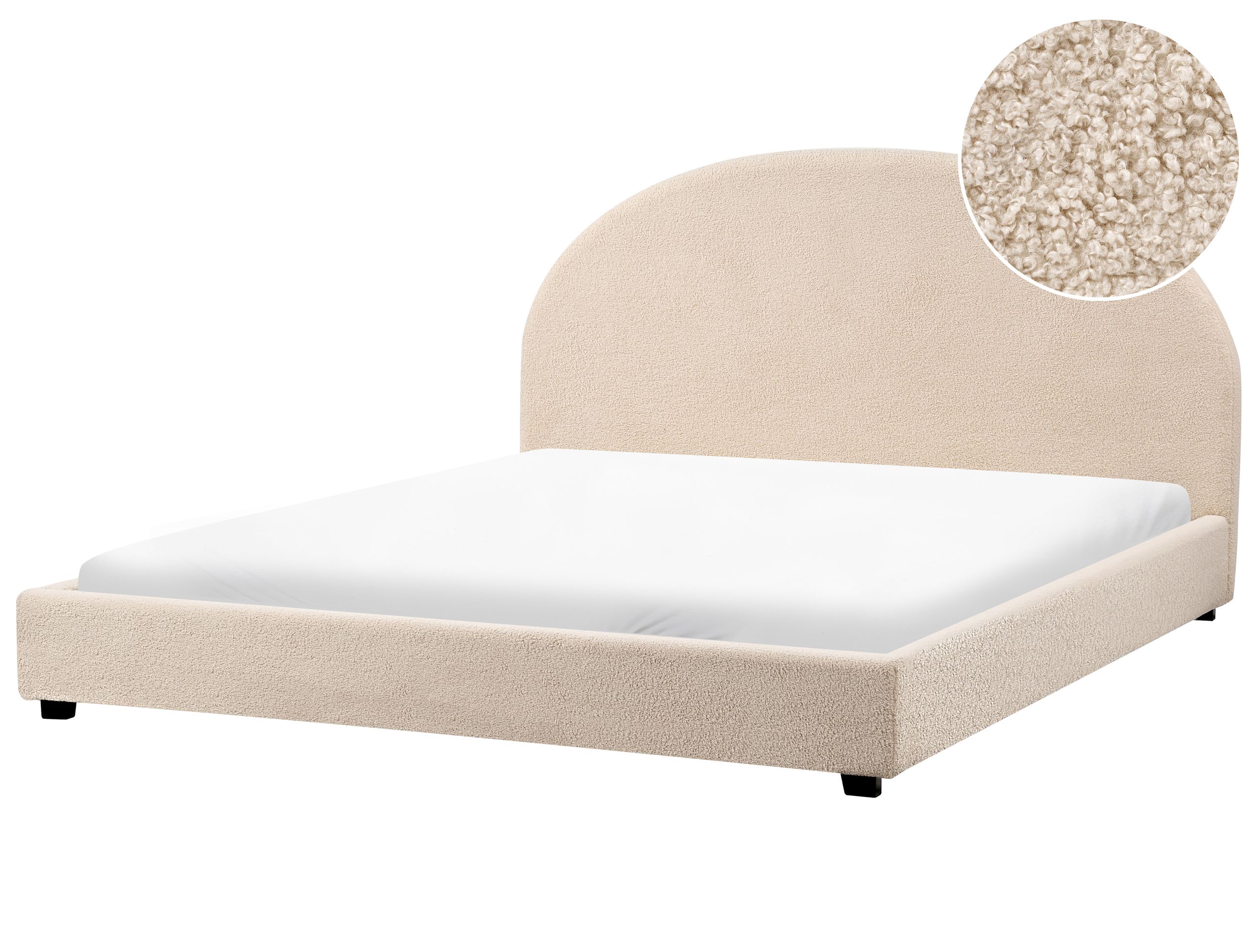 EAUCLUSV Waterbed Boucle 180 x 200 cm (EU Super King) Beige - Gemini Interiors