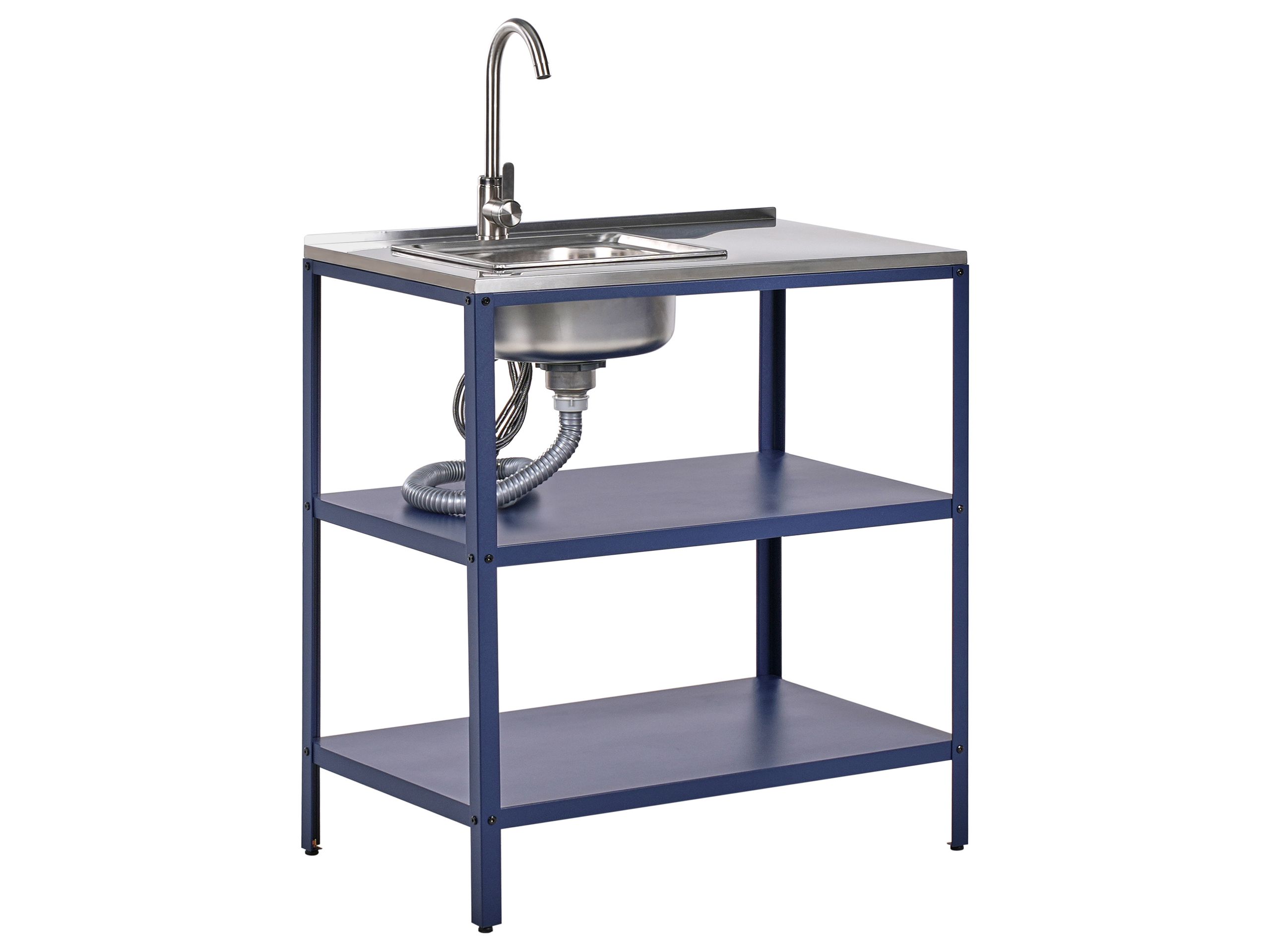 VLIAMA Outdoor Kitchen Island with Sink Blue - Gemini Interiors