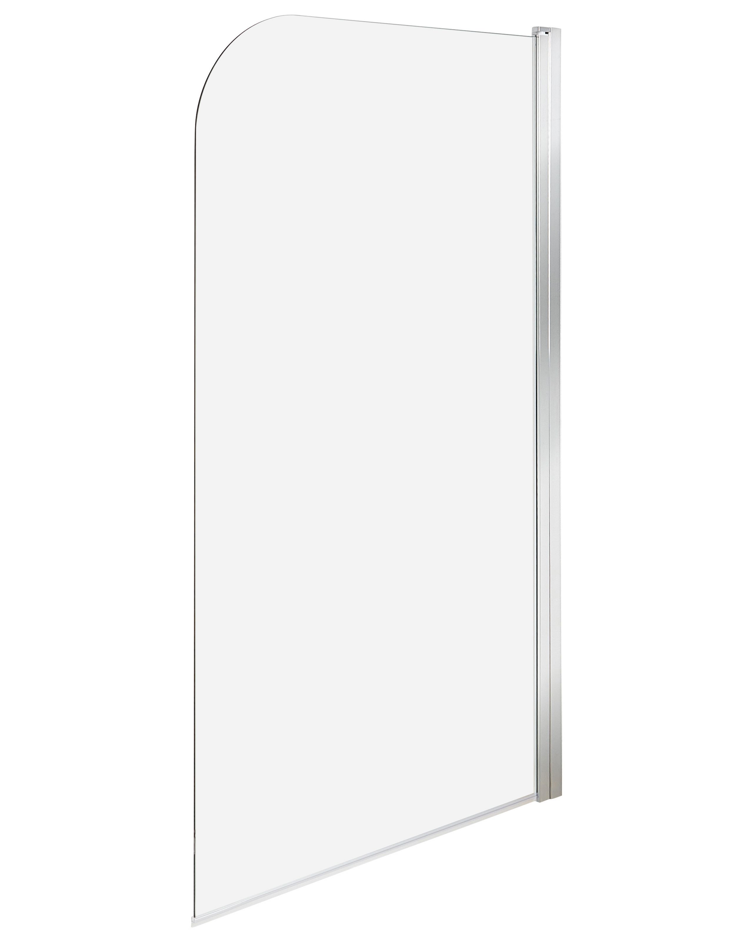 Shower Bath Screen LAPAN 140 x 80 cm Silver - Gemini Interiors