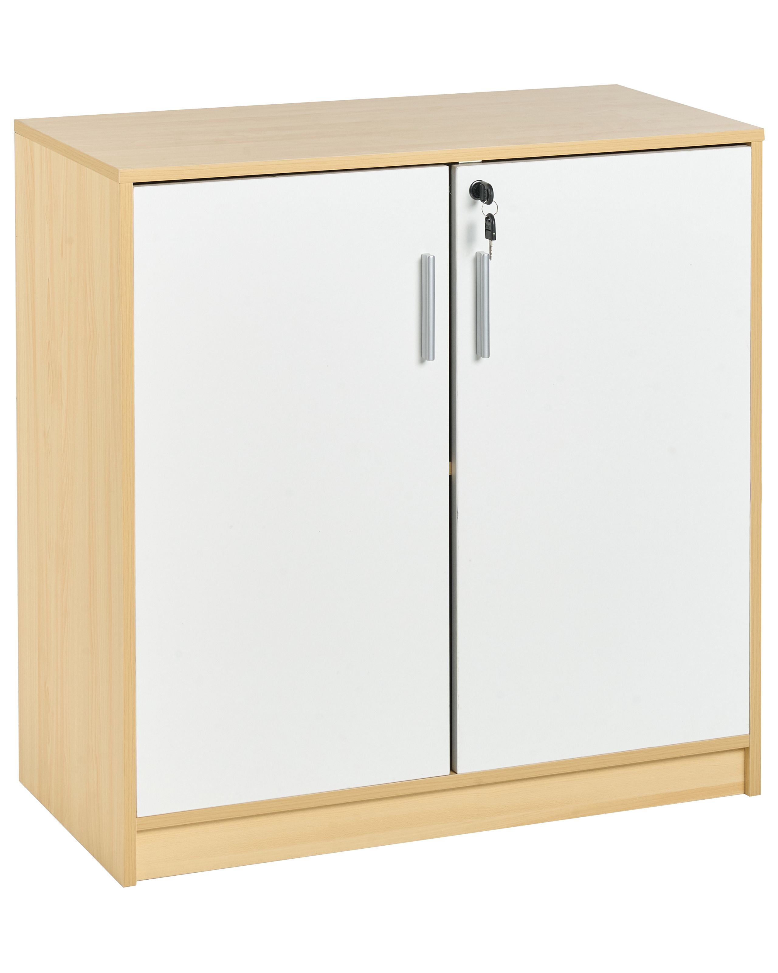 ZNHEA Storage Unit 80cm Light Brown/ White - Gemini Interiors