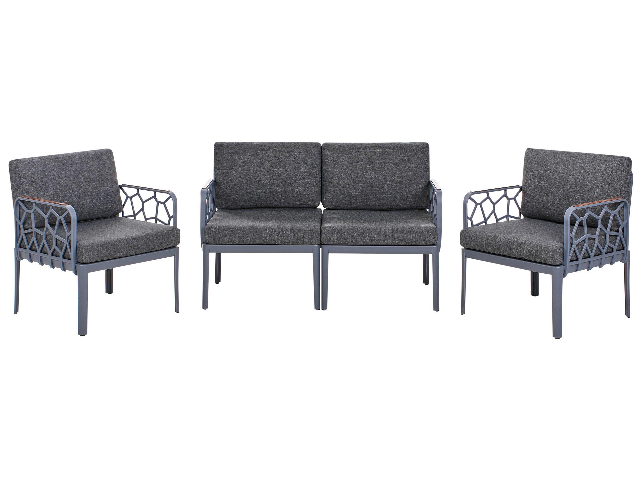 ERHCIE Garden Sofa Set 4 Seater Dark Grey - Gemini Interiors