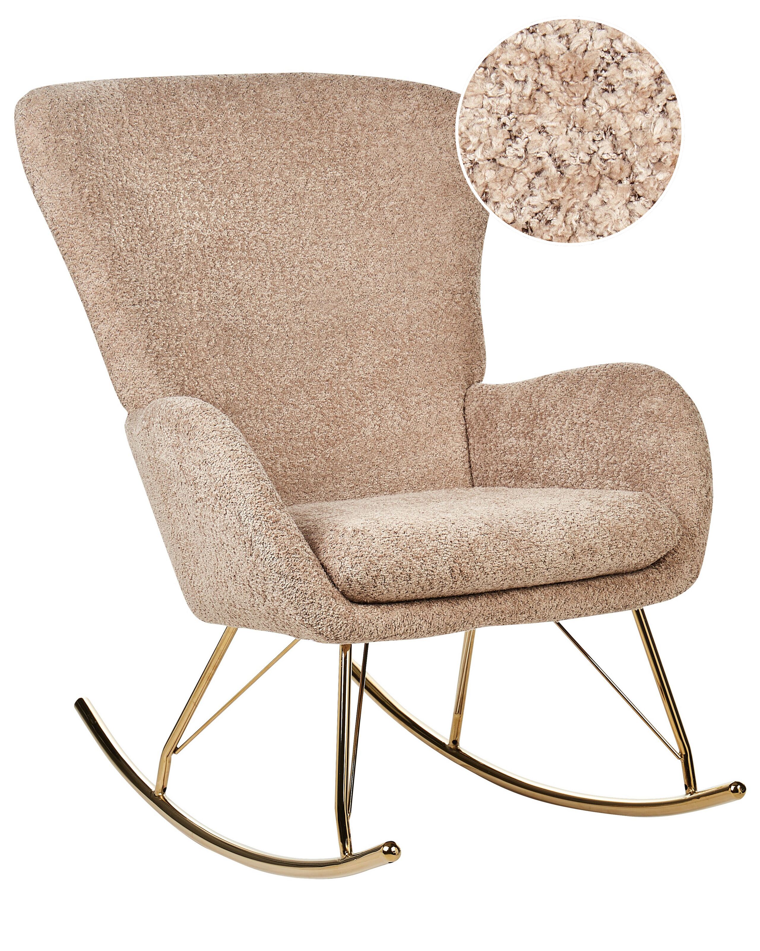 Rocking Chair ANASET Boucle Sand Beige - Gemini Interiors