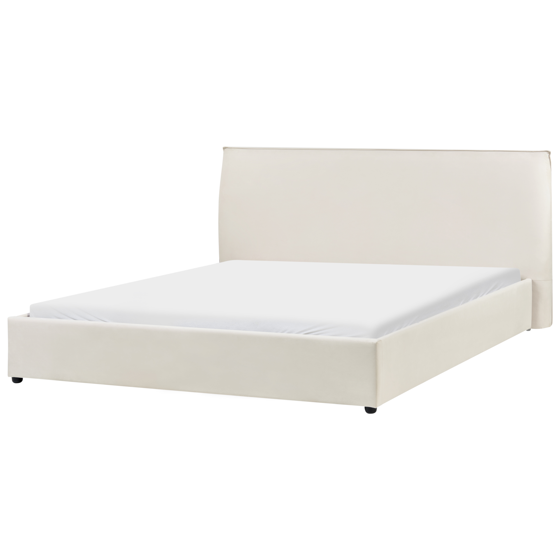 LEVISH Super Kingsize Velvet Waterbed - Off-White - Gemini Interiors