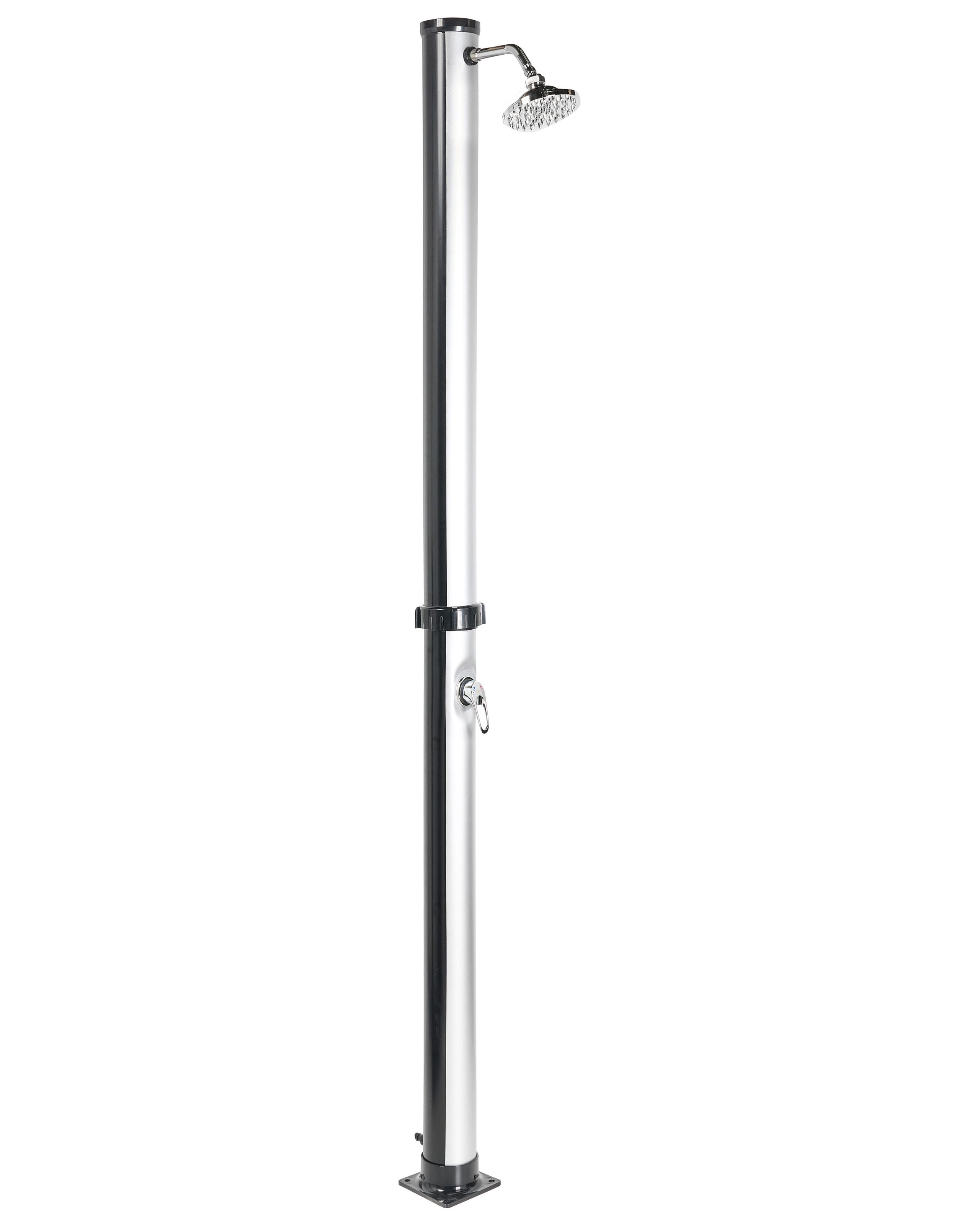 ILQUE Freestanding Outdoor Solar Shower Silver - Gemini Interiors