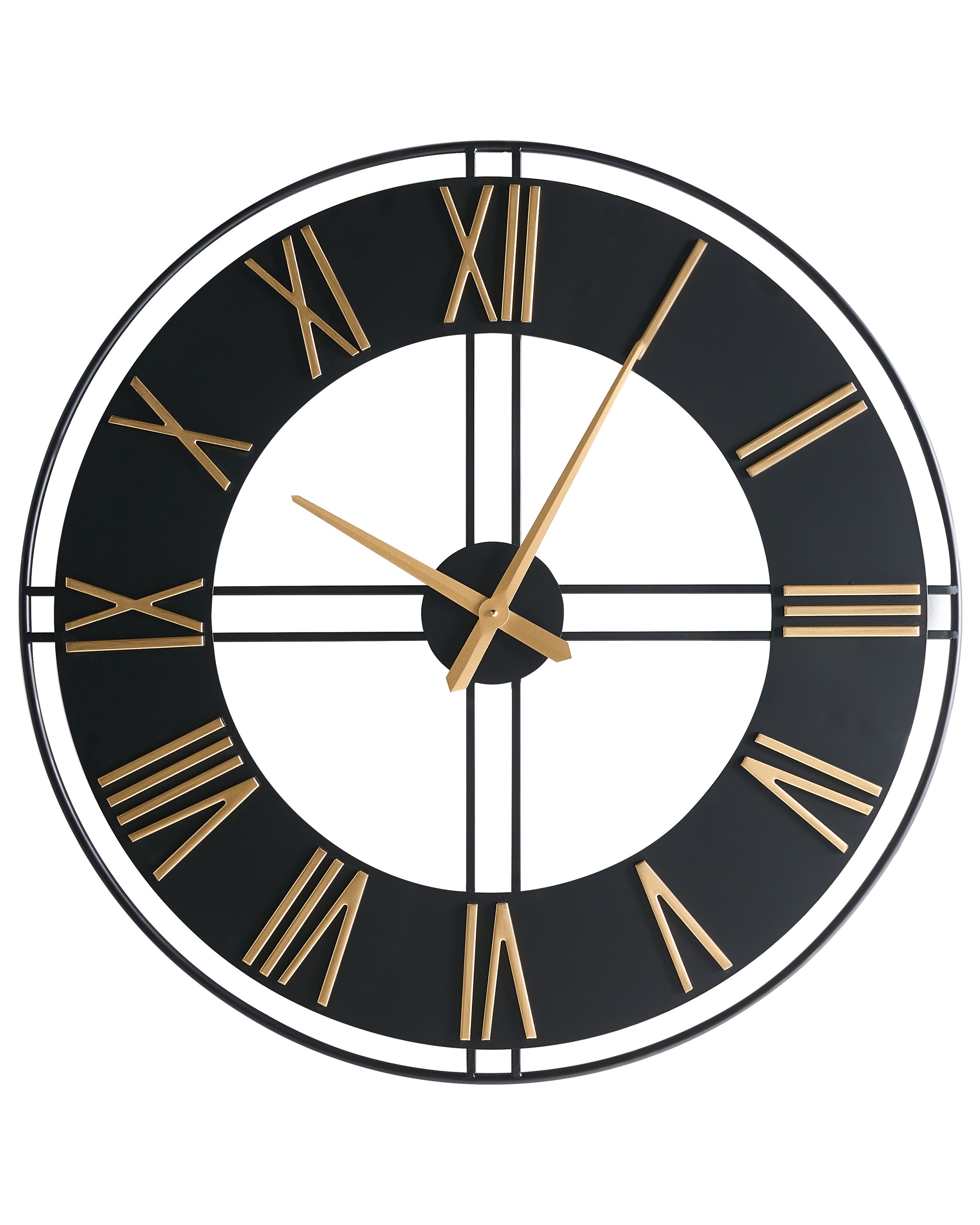 BRINDLEHURST Wall Clock Metal - Black - Gemini Interiors
