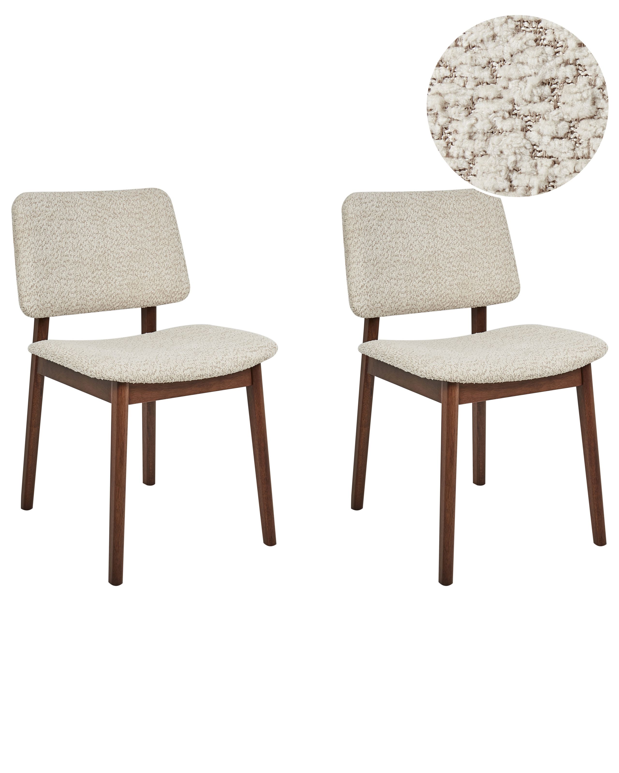 Set of 2 Dining Chairs BLANE Wood Beige - Gemini Interiors