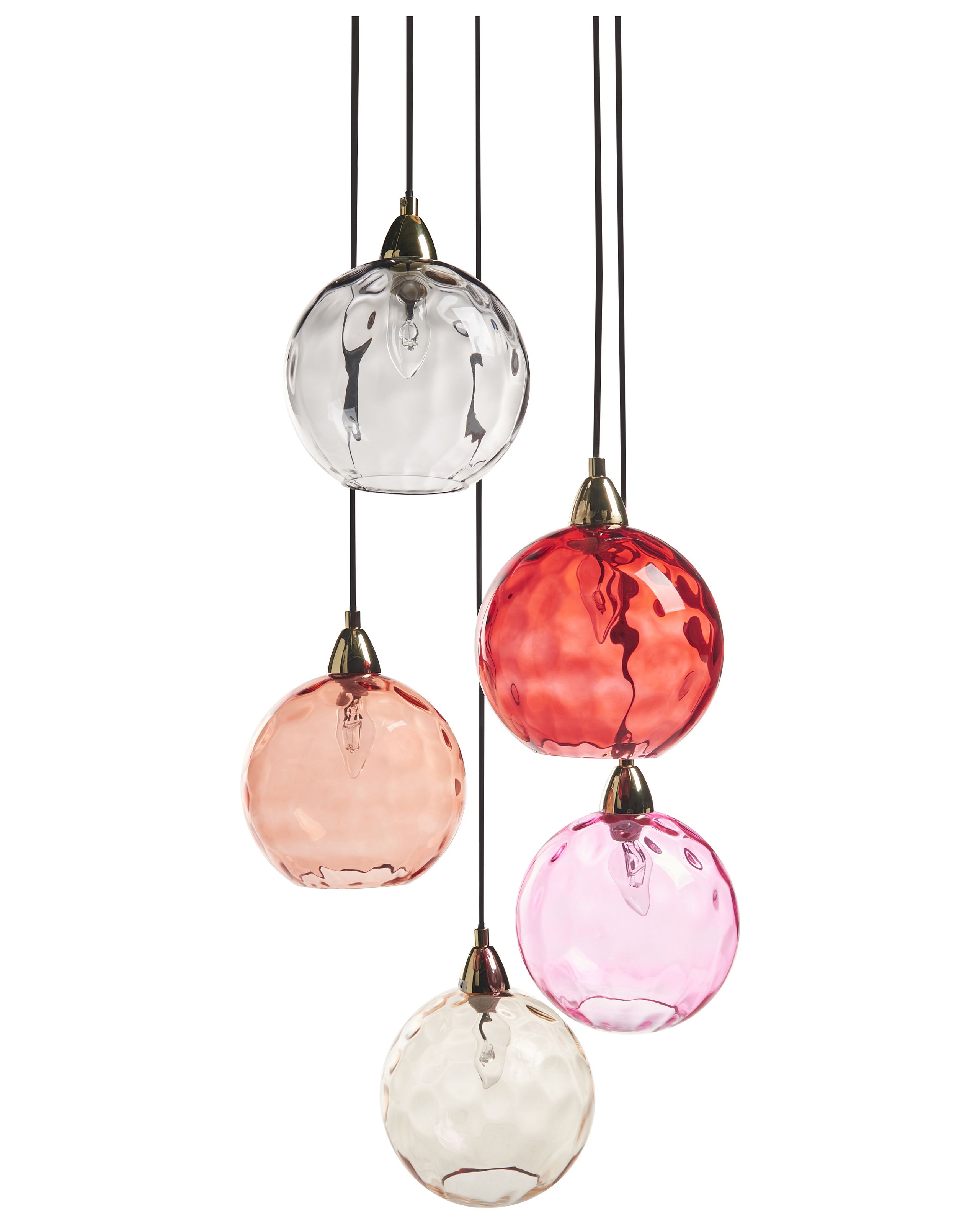 PABLLEON Pendant Lamp Glass Red - Gemini Interiors